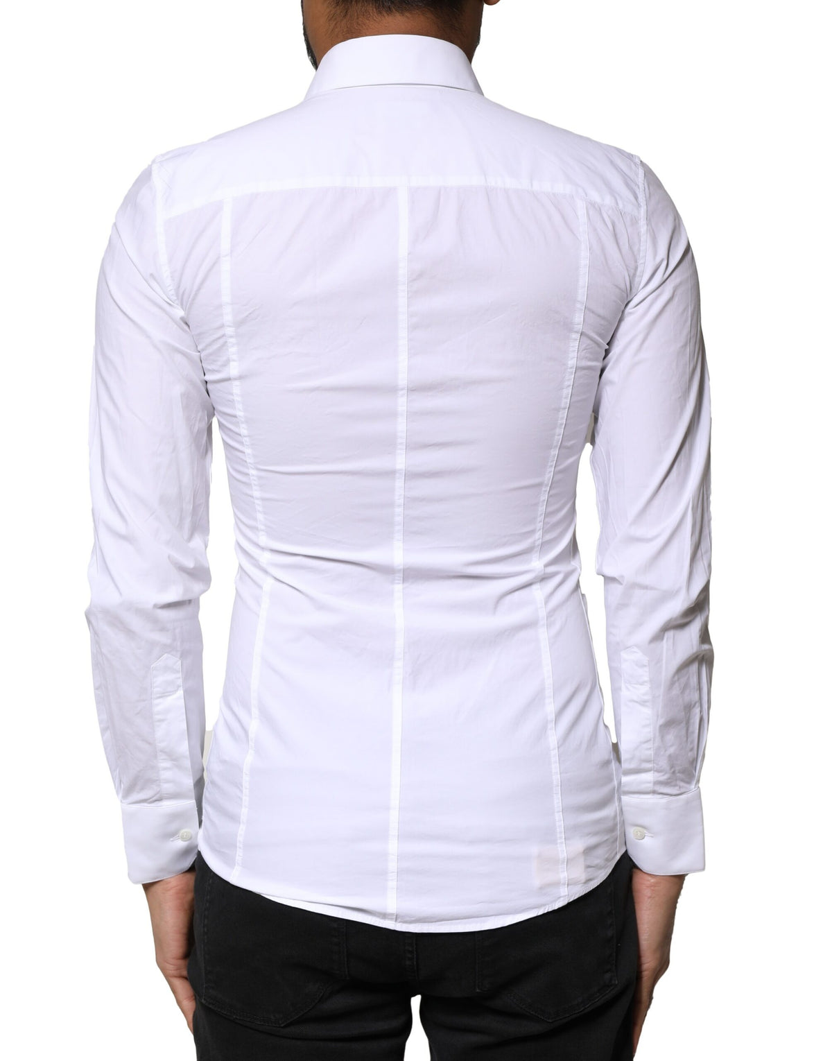 Dolce & Gabbana White SICILIA Cotton Formal Men Dress Men's Shirt (Pre-Owned)