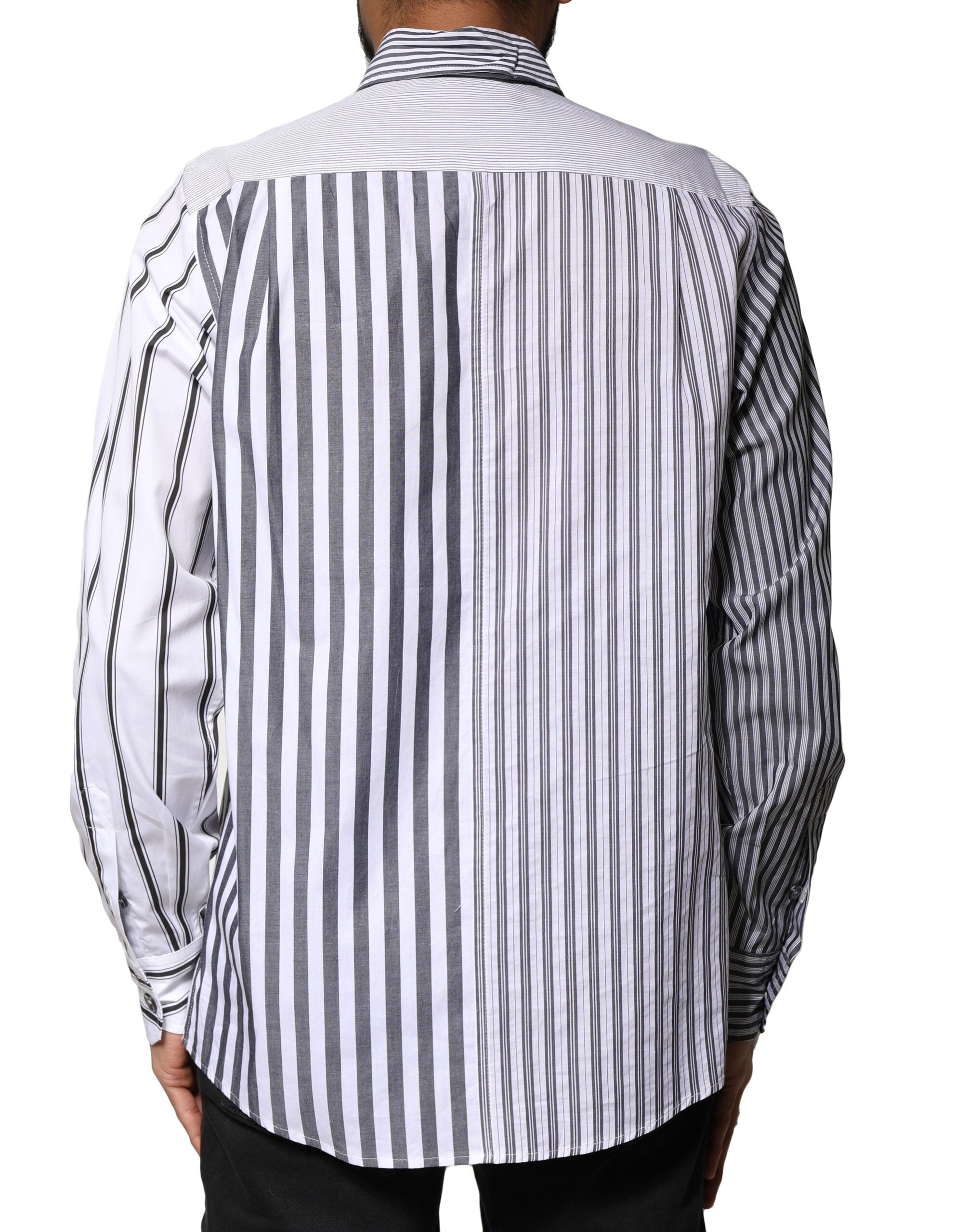 Dolce & Gabbana Multicolor Striped Button Down Casual Men's Shirt (Pre-Owned)
