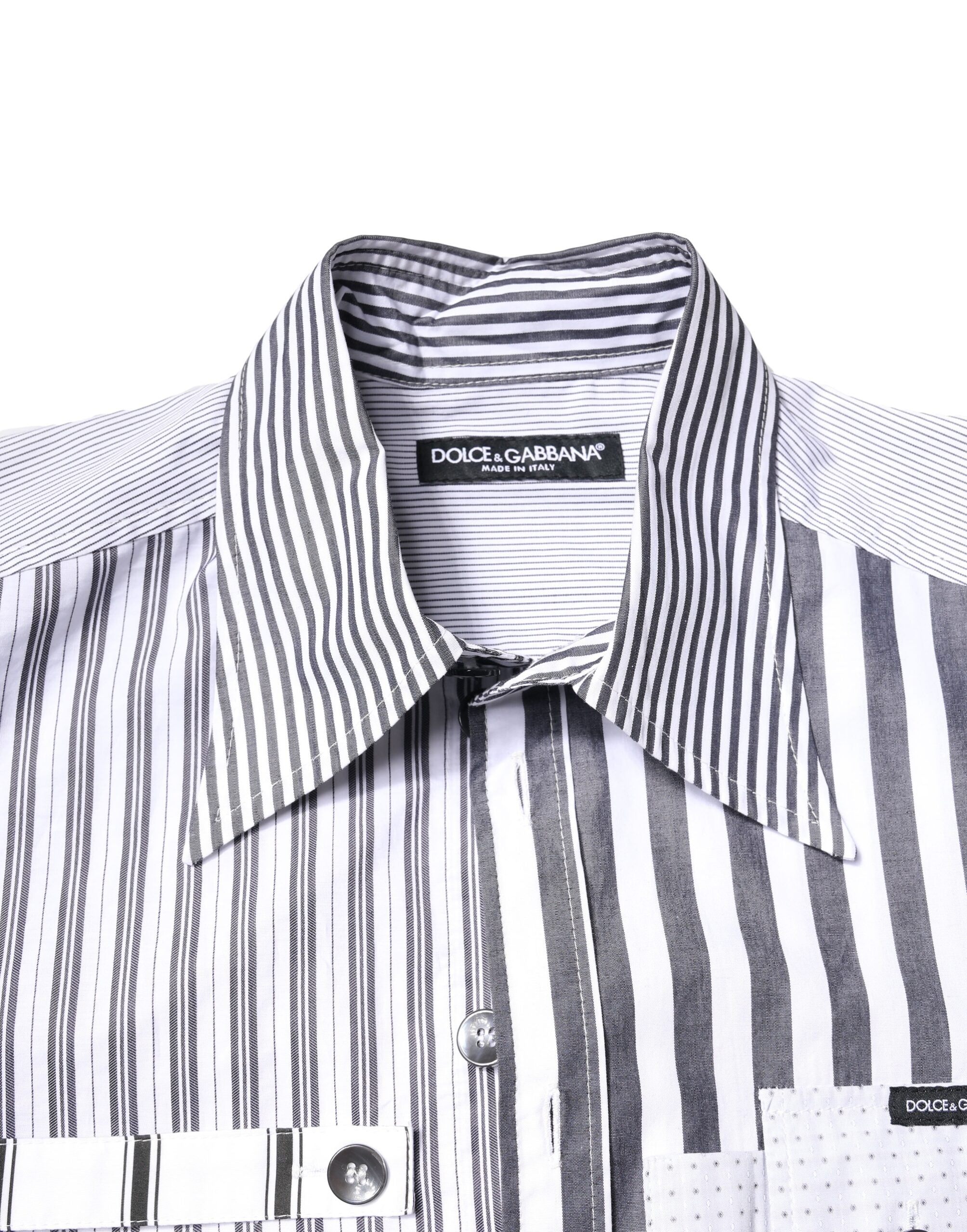 Dolce & Gabbana Multicolor Striped Button Down Casual Men's Shirt (Pre-Owned)