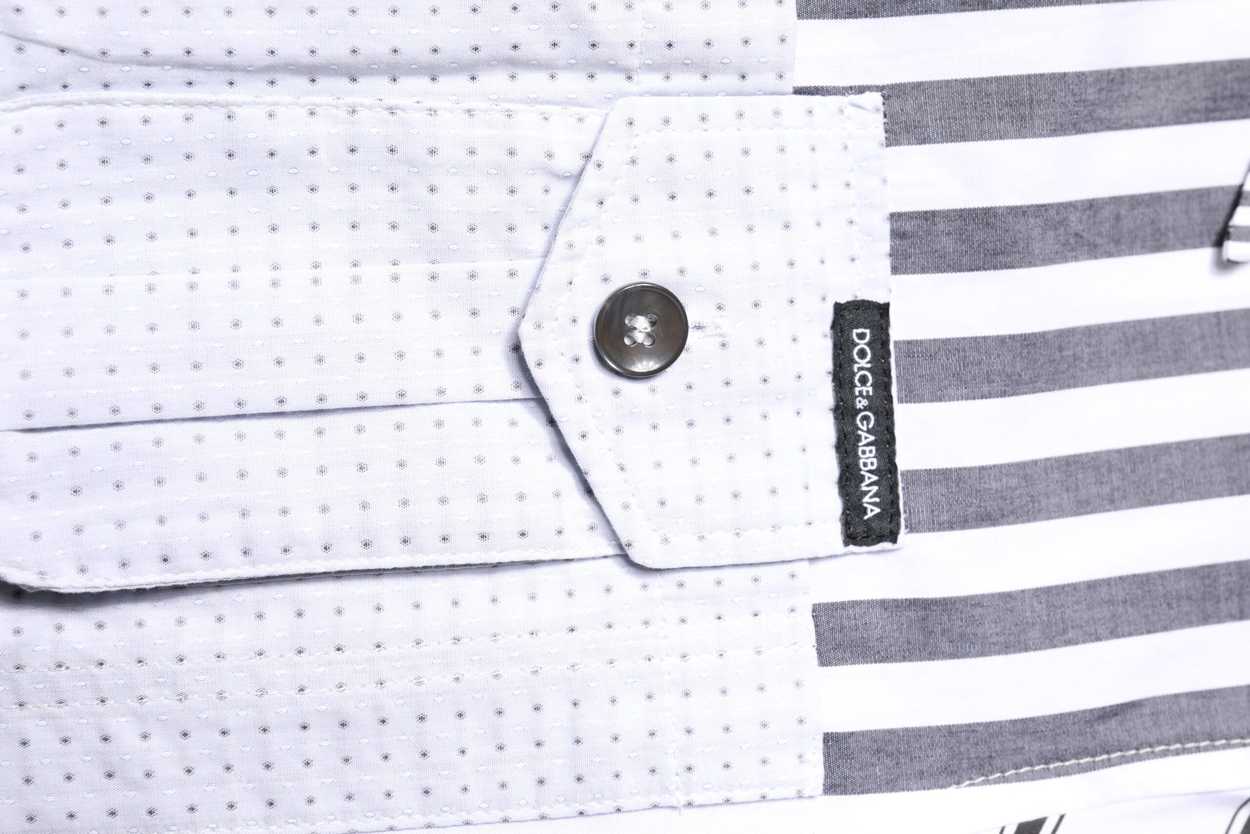 Dolce & Gabbana Multicolor Striped Button Down Casual Men's Shirt (Pre-Owned)