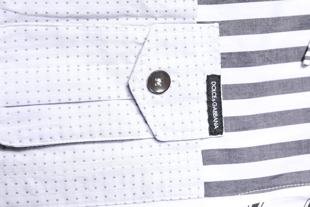 Dolce & Gabbana Multicolor Striped Button Down Casual Men's Shirt (Pre-Owned)