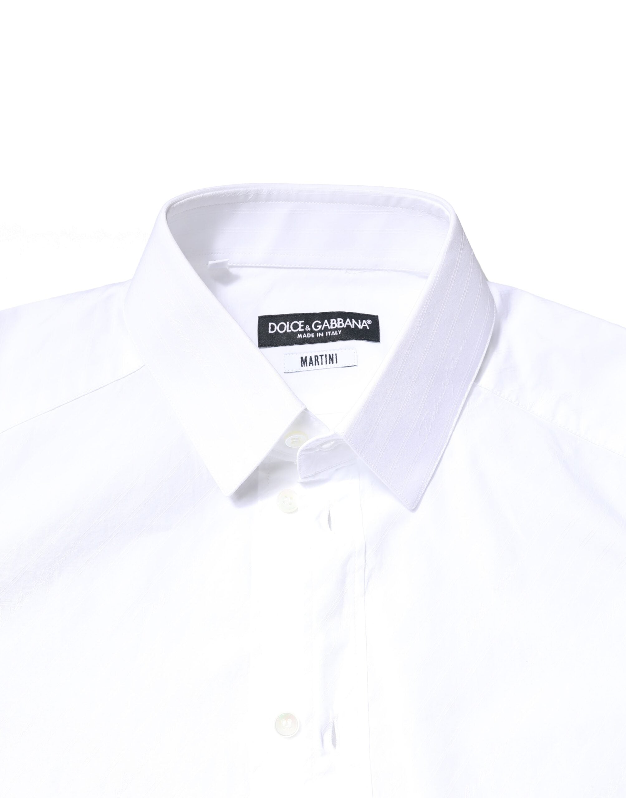Dolce & Gabbana White Cotton MARTINI Formal Men Dress Men's Shirt (Pre-Owned)