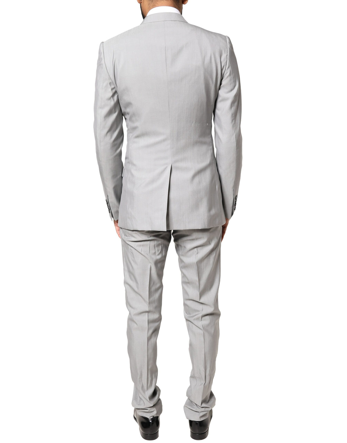 Dolce & Gabbana Light Gray Wool GOLD 2 Piece Formal Men's Suit
