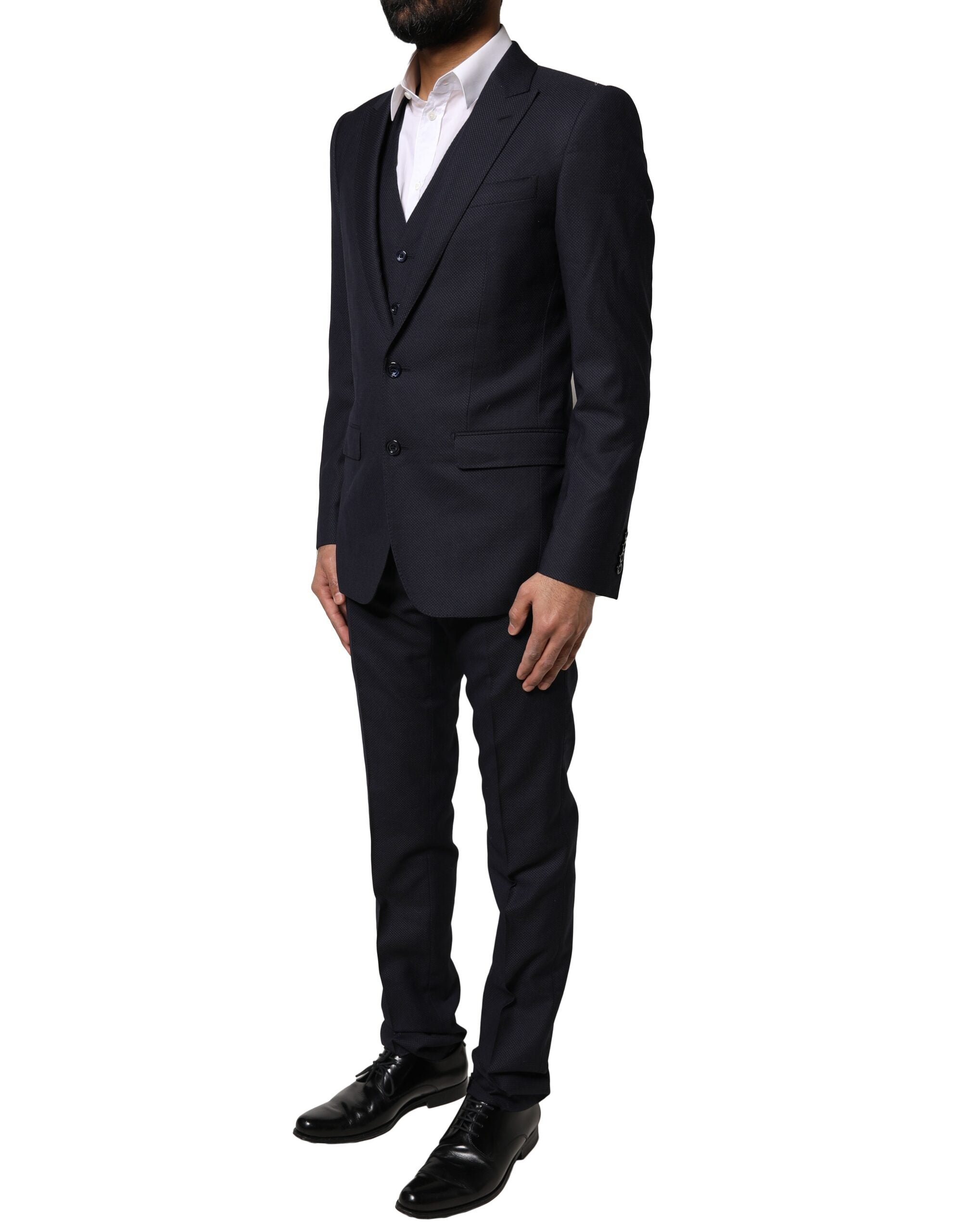 Dolce & Gabbana Dark Gray Fantasy MARTINI 3 Piece Formal Men's Suit