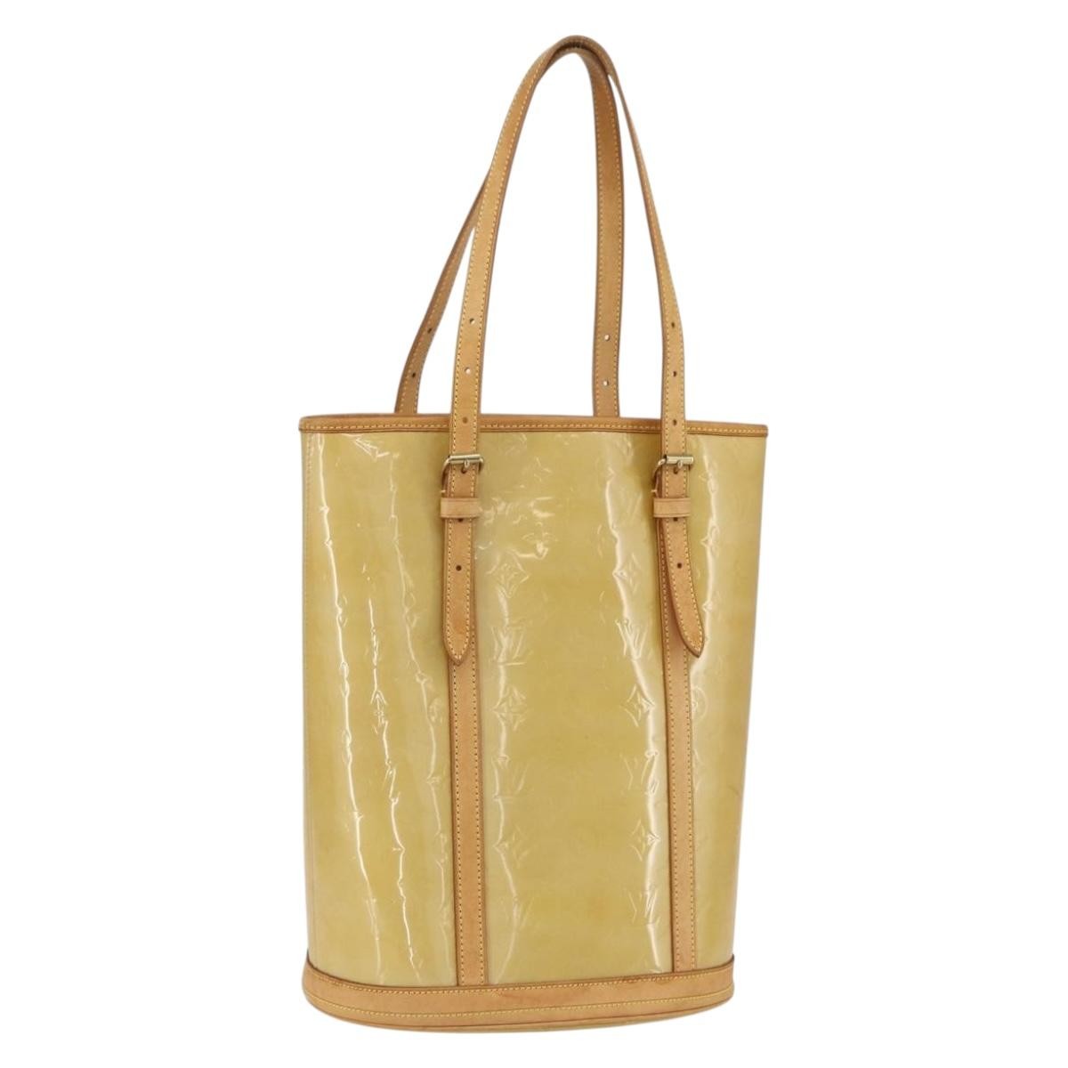 Louis Vuitton Bucket Monogram Vernis Beige Patent_Leather Shoulder Bag Bag (Pre-Owned)