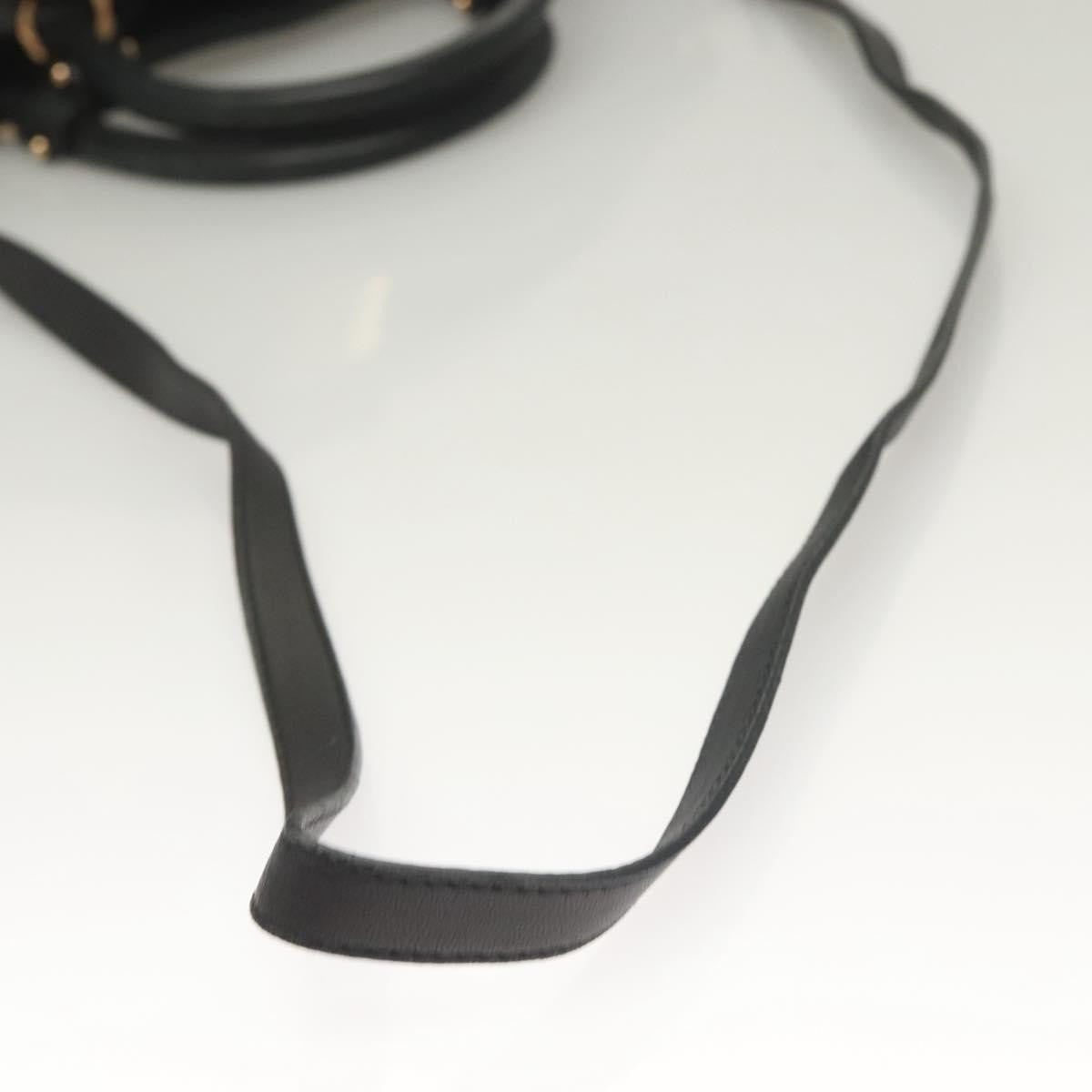 Salvatore Ferragamo Vala Leather Black Leather Handbag (Pre-Owned)