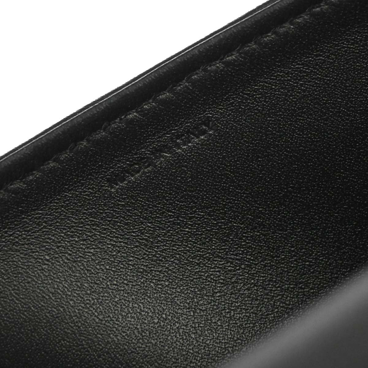 Celine Logo Chain Flap Quilted Goatskin Black Leather Shoulder Bag Bag (Pre-Owned)