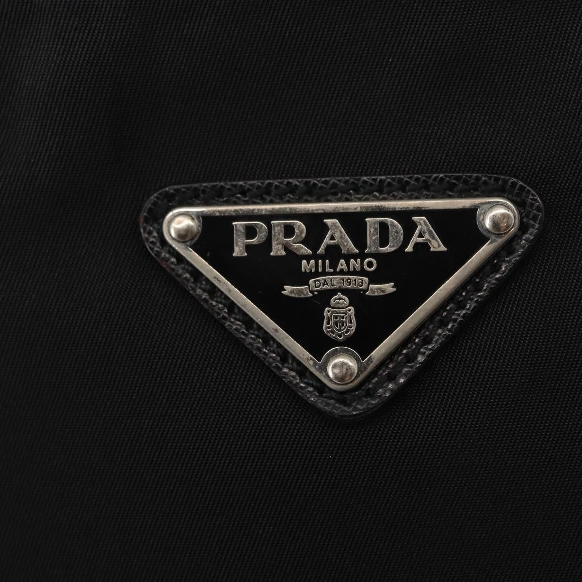 Prada Flat Messenger Tessuto Black Nylon Shoulder Bag Bag (Pre-Owned)