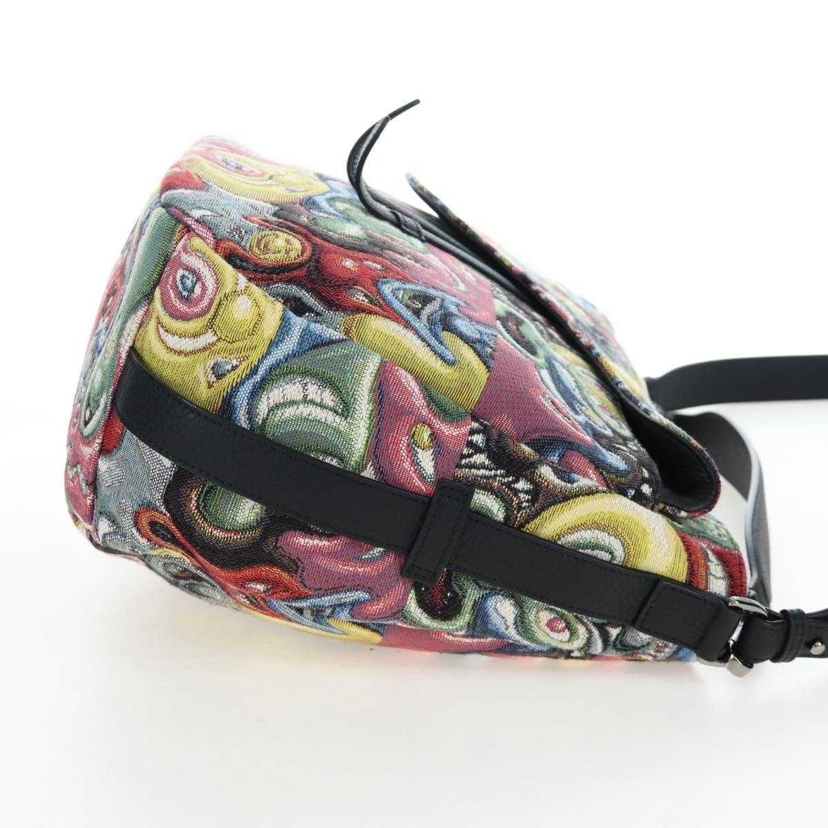 Christian Dior Kenny Scharf Saddle Soft Jacquard Printed Canvas Multicolour Canvas Handbag (Pre-Owned)
