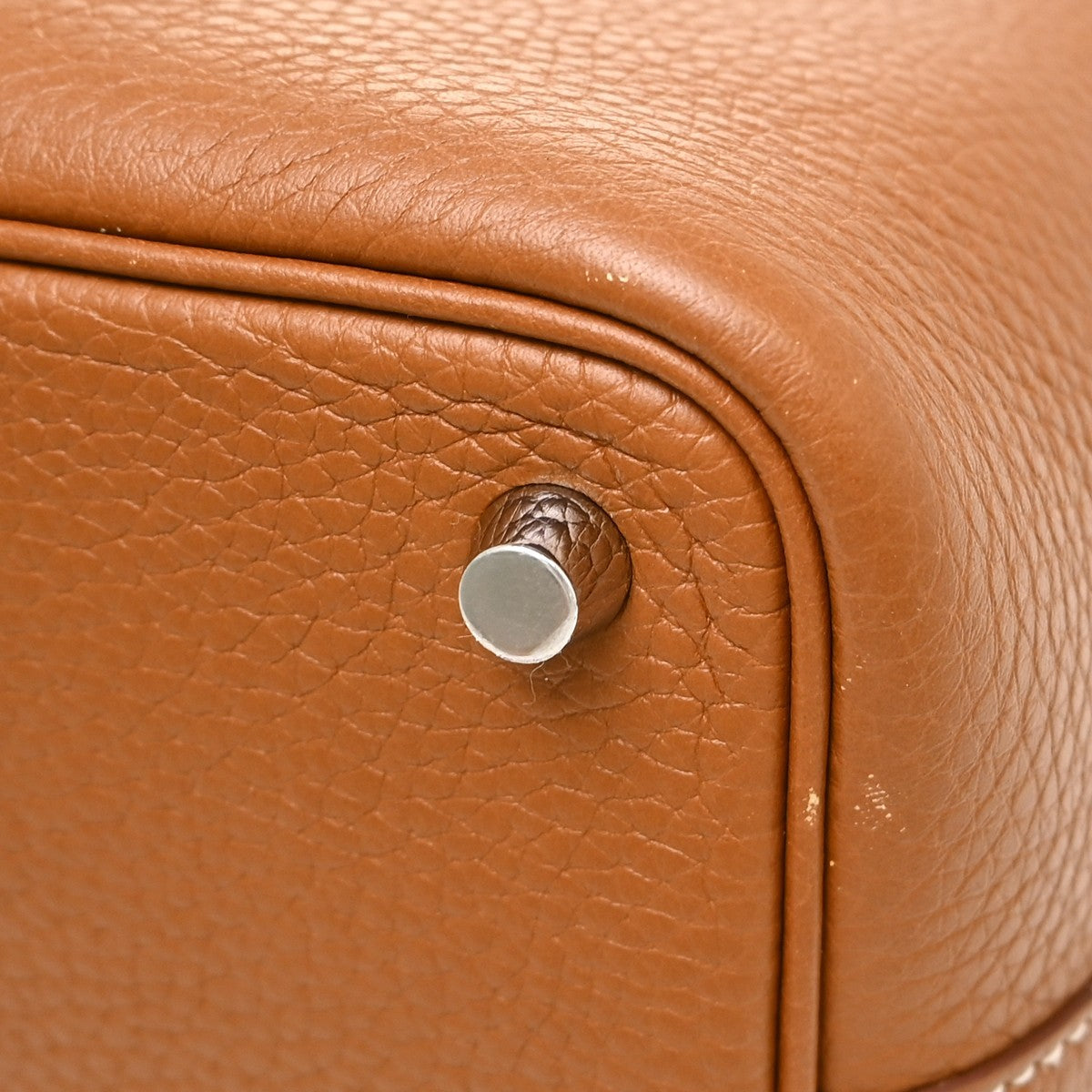 Hermes Picotin Clémence Brown Leather Handbag (Pre-Owned)