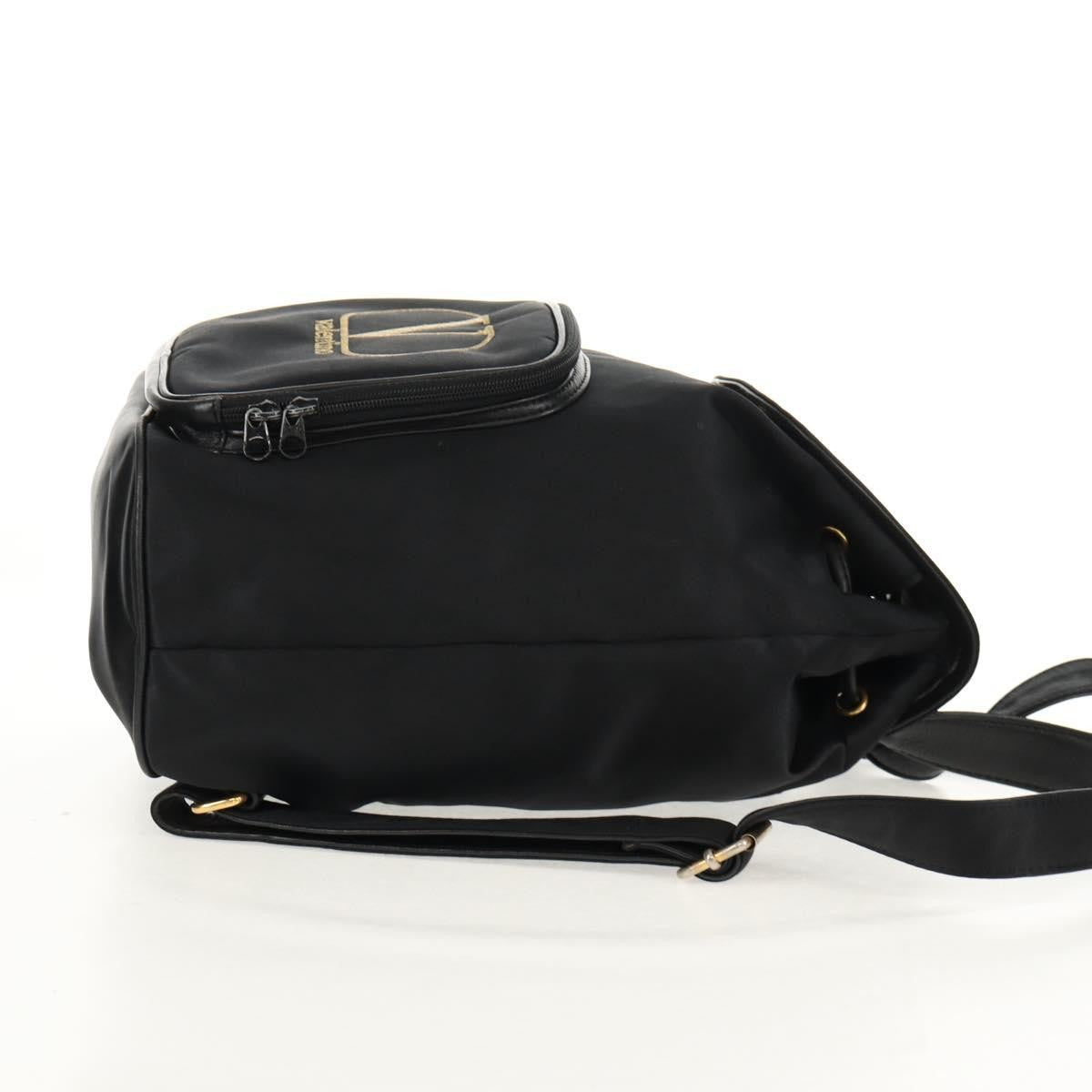 Valentino Garavani Backpack Nylon Black Nylon Backpack Bag (Pre-Owned)