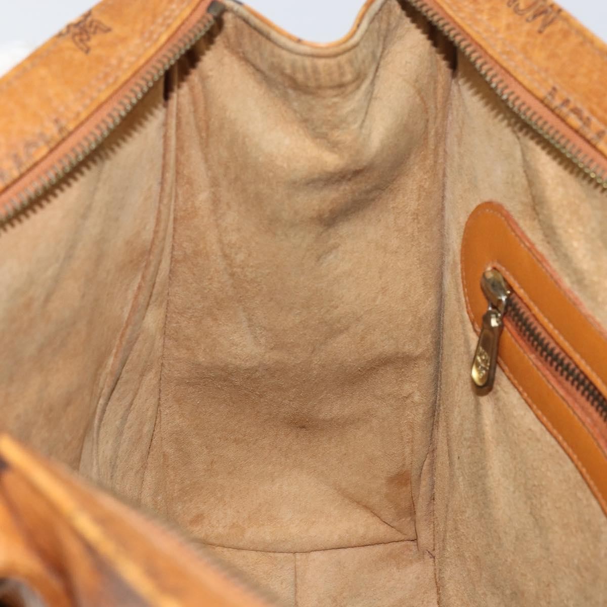 MCM Vintage Visetos Canvas Brown Canvas Tote Bag Bag (Pre-Owned)