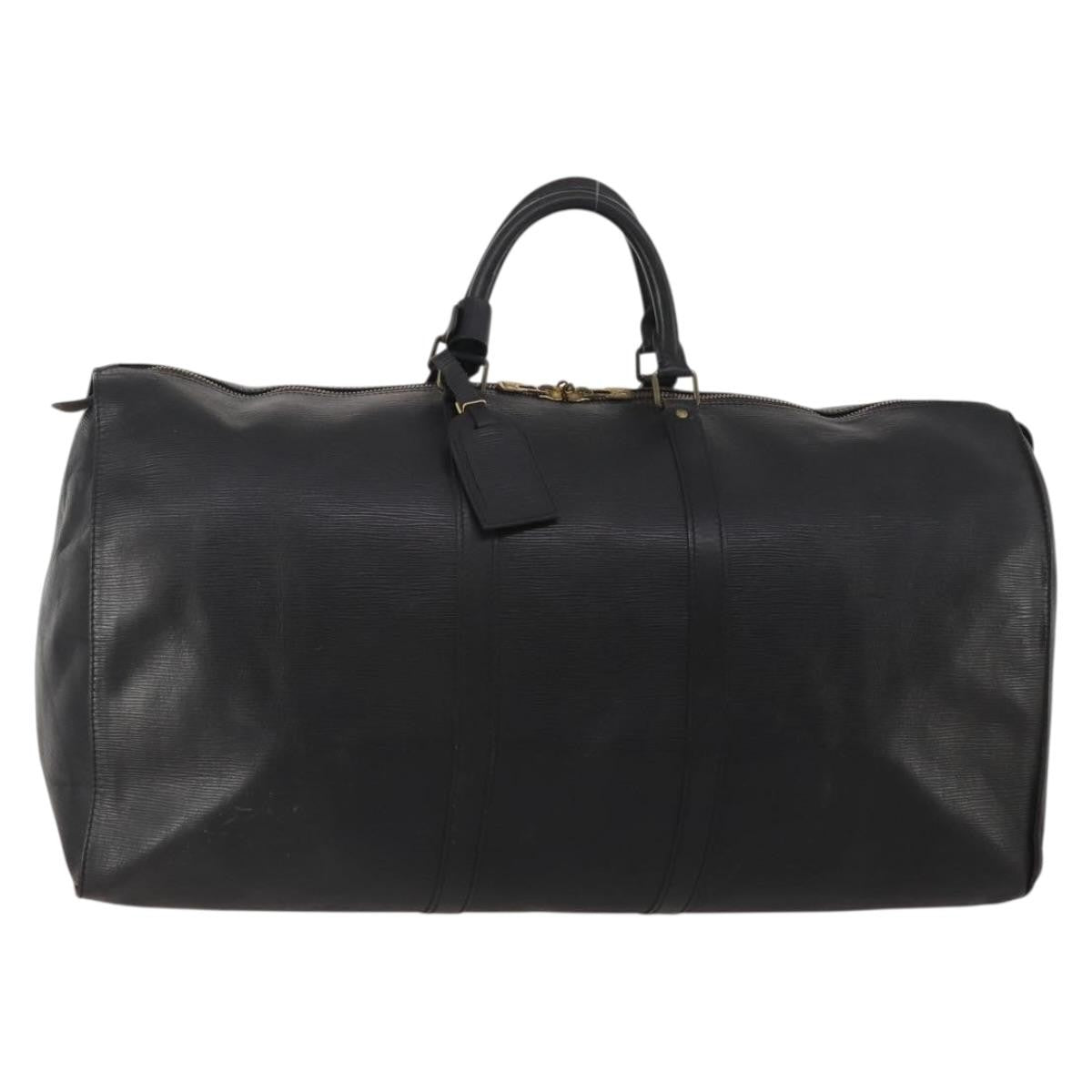Louis Vuitton Keepall Epi Black Leather Travel Bag Bag (Pre-Owned)