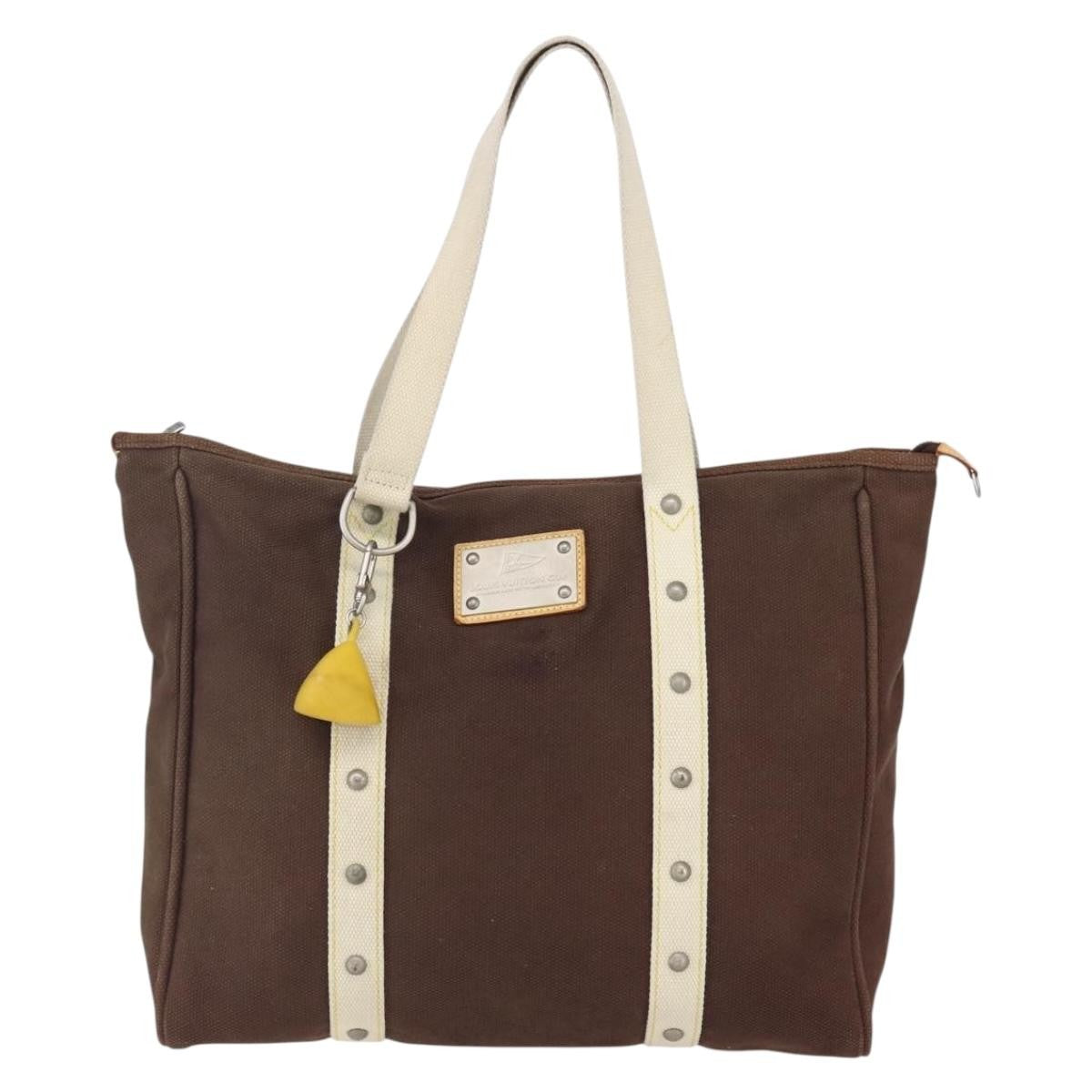 Louis Vuitton Antigua Tote Canvas Brown Canvas Tote Bag Bag (Pre-Owned)