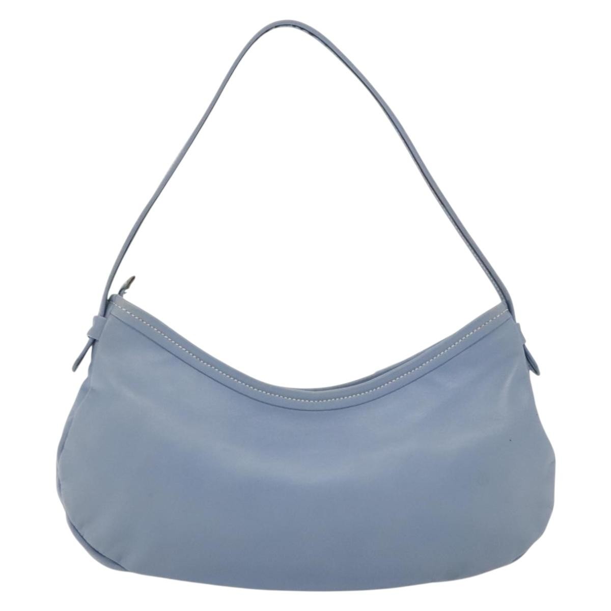 Salvatore Ferragamo Vala Leather Blue Leather Shoulder Bag Bag (Pre-Owned)