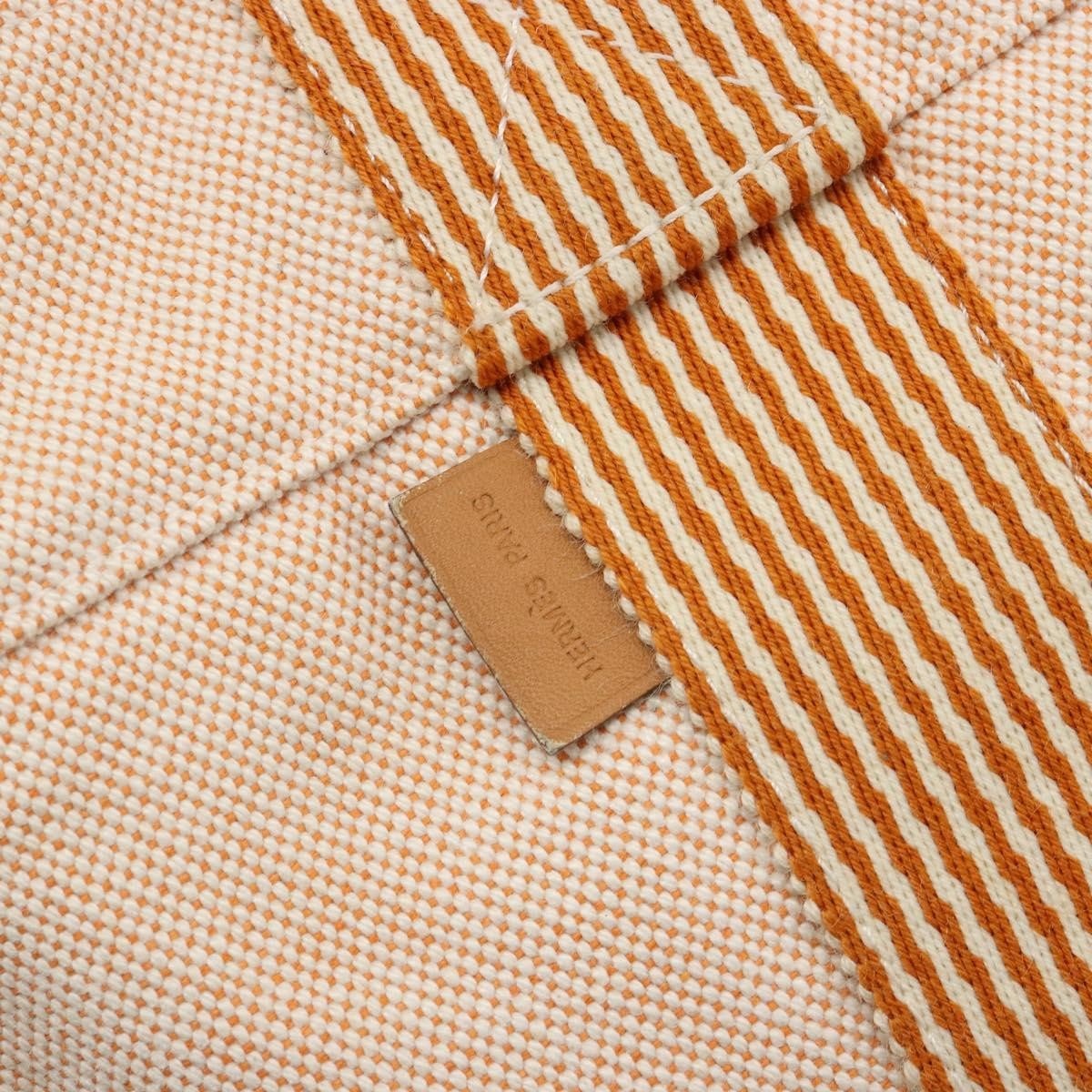 Hermes Fourre Tout Toile Orange Canvas Tote Bag Bag (Pre-Owned)