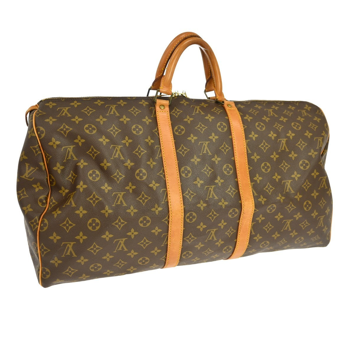 Louis Vuitton Keepall Monogram Canvas Brown Canvas Travel Bag Bag (Pre-Owned)