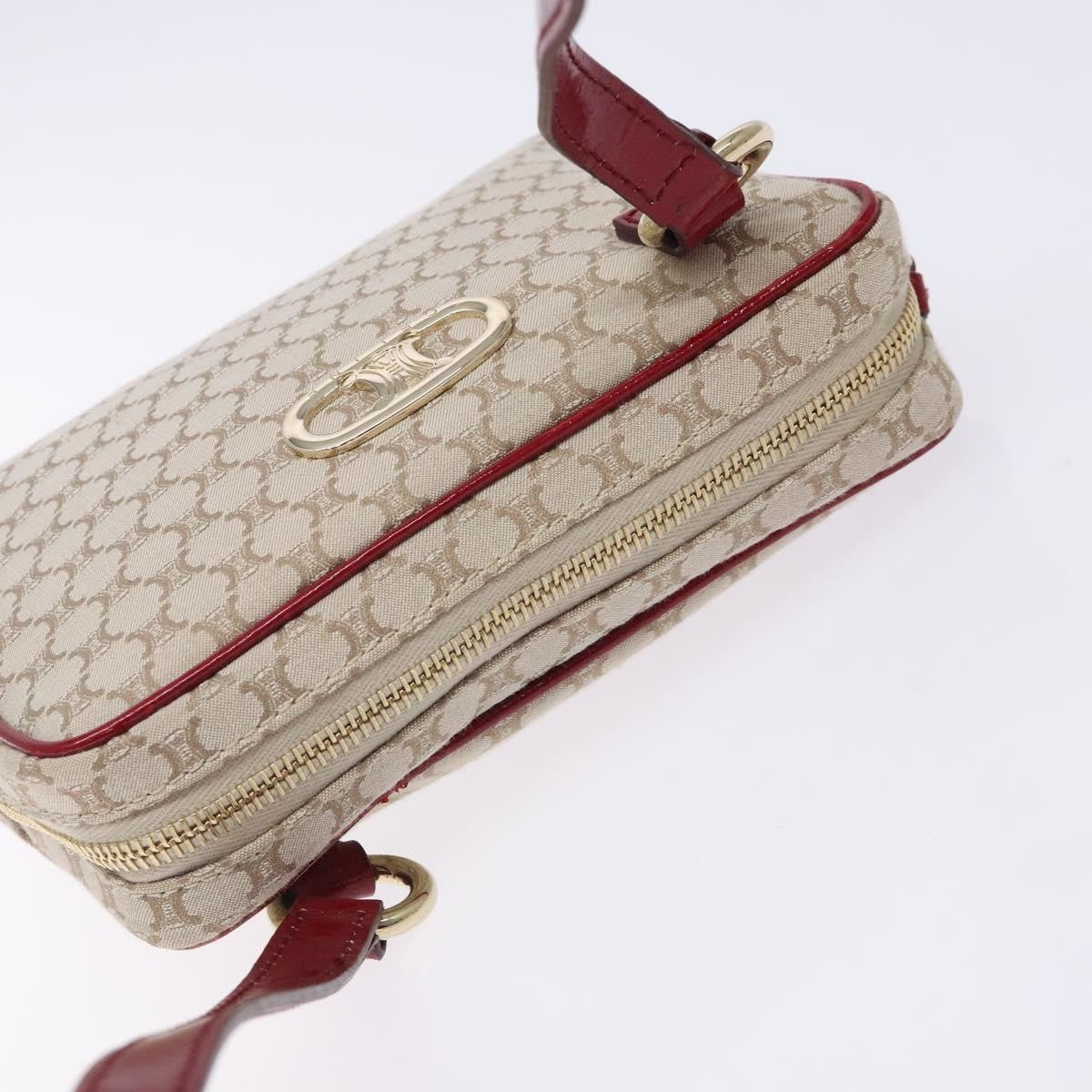 Celine Vintage Macadam Canvas Beige Canvas Shoulder Bag Bag (Pre-Owned)