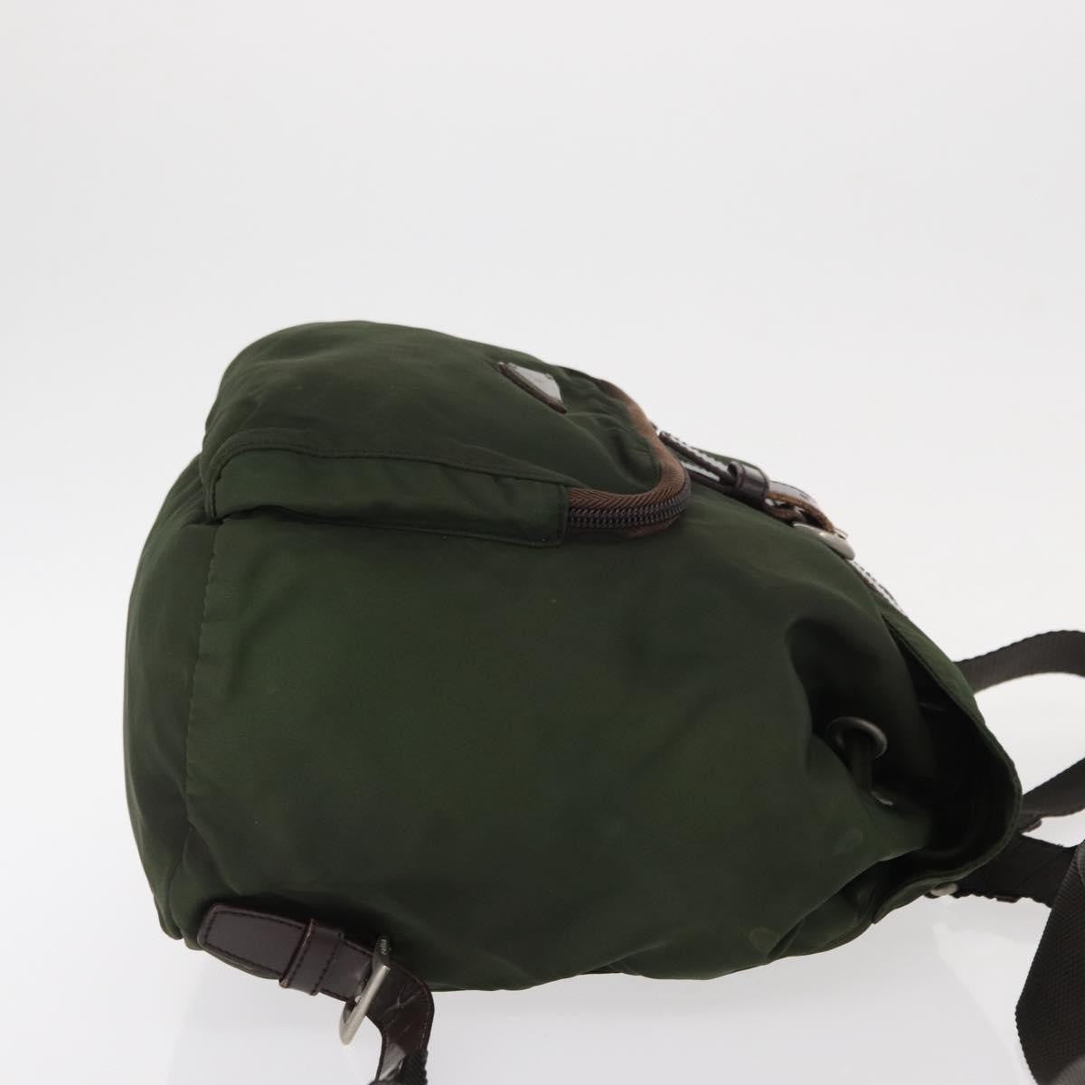 Prada Front Pocket Tessuto Khaki Nylon Backpack Bag (Pre-Owned)