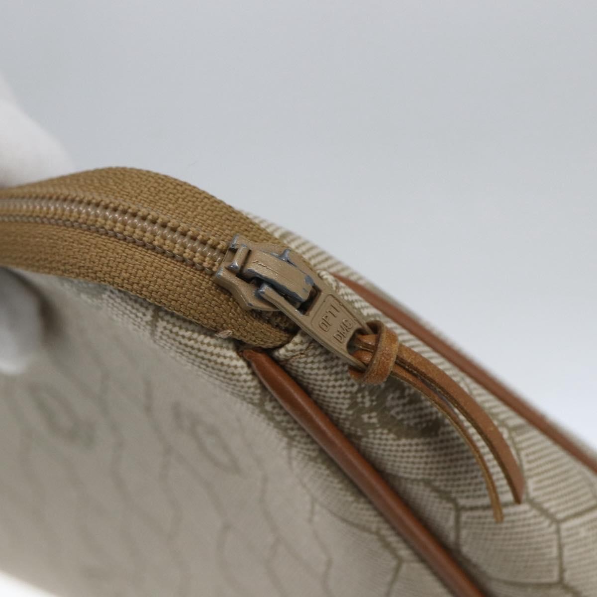Christian Dior Vintage Honeycomb Clutch Canvas Beige Canvas Clutche & Pouche Bag (Pre-Owned)