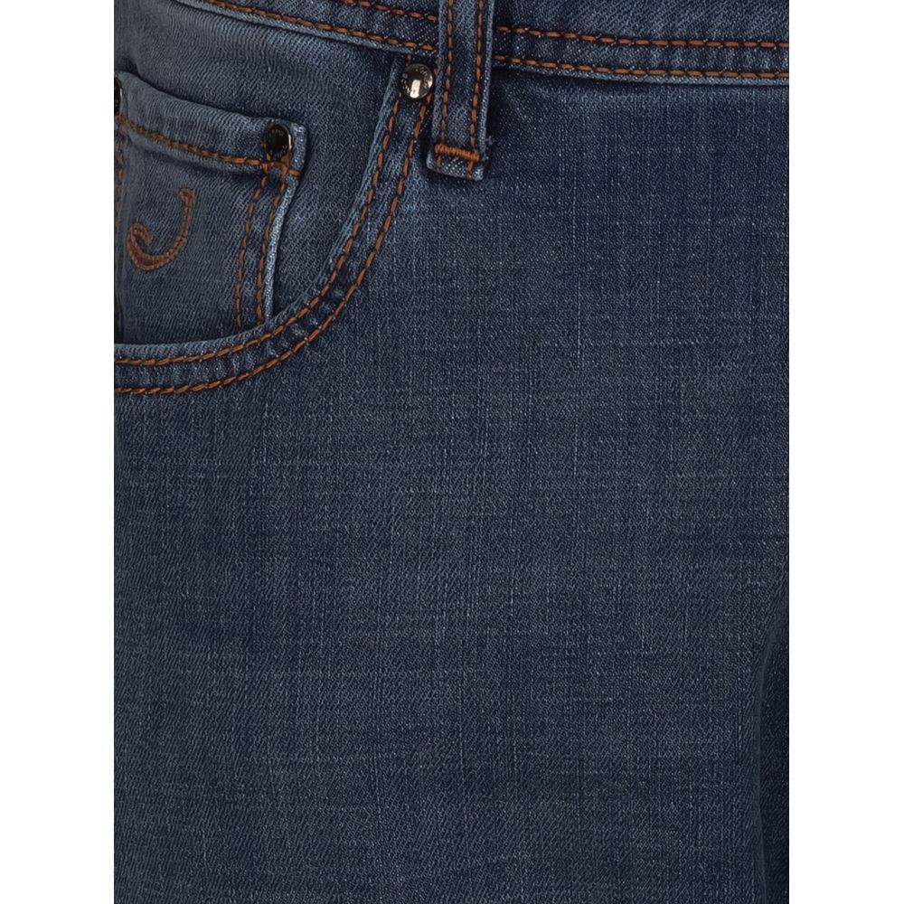 Jacob Cohen Blue Cotton Jeans & Men's Pant