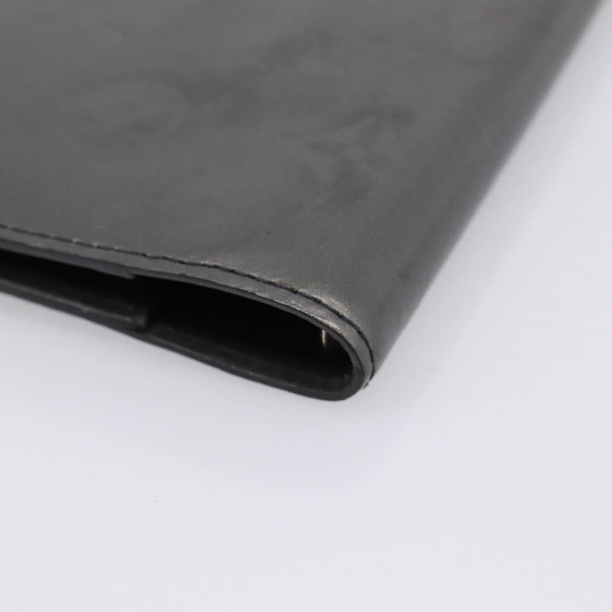 Louis Vuitton Agenda Cover Monogram Empreinte Leather Gray Canvas Wallets Accessory (Pre-Owned)