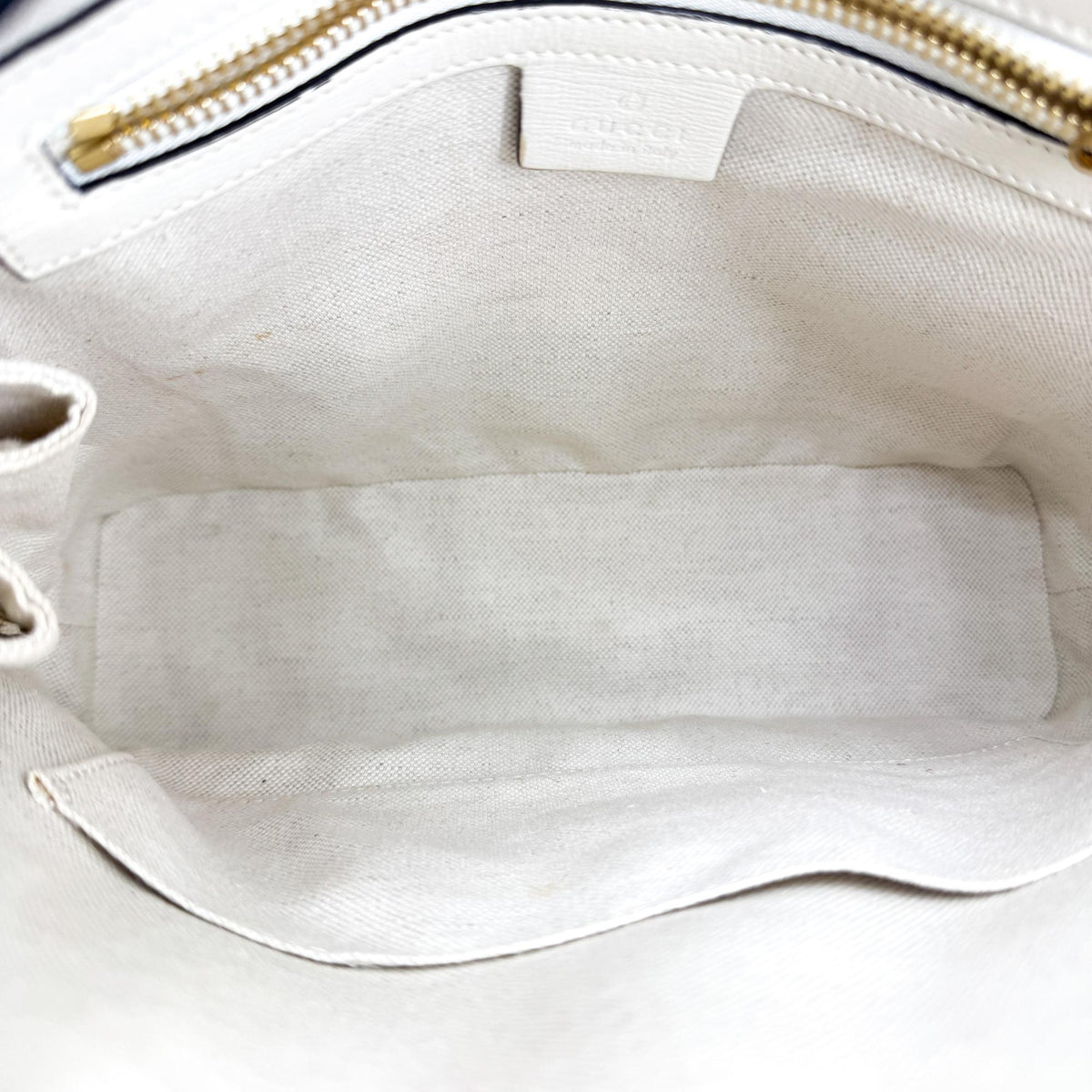 Gucci Horsebit 1955 Top Handle Gg Canvas With Leather White Canvas Handbag (Pre-Owned)