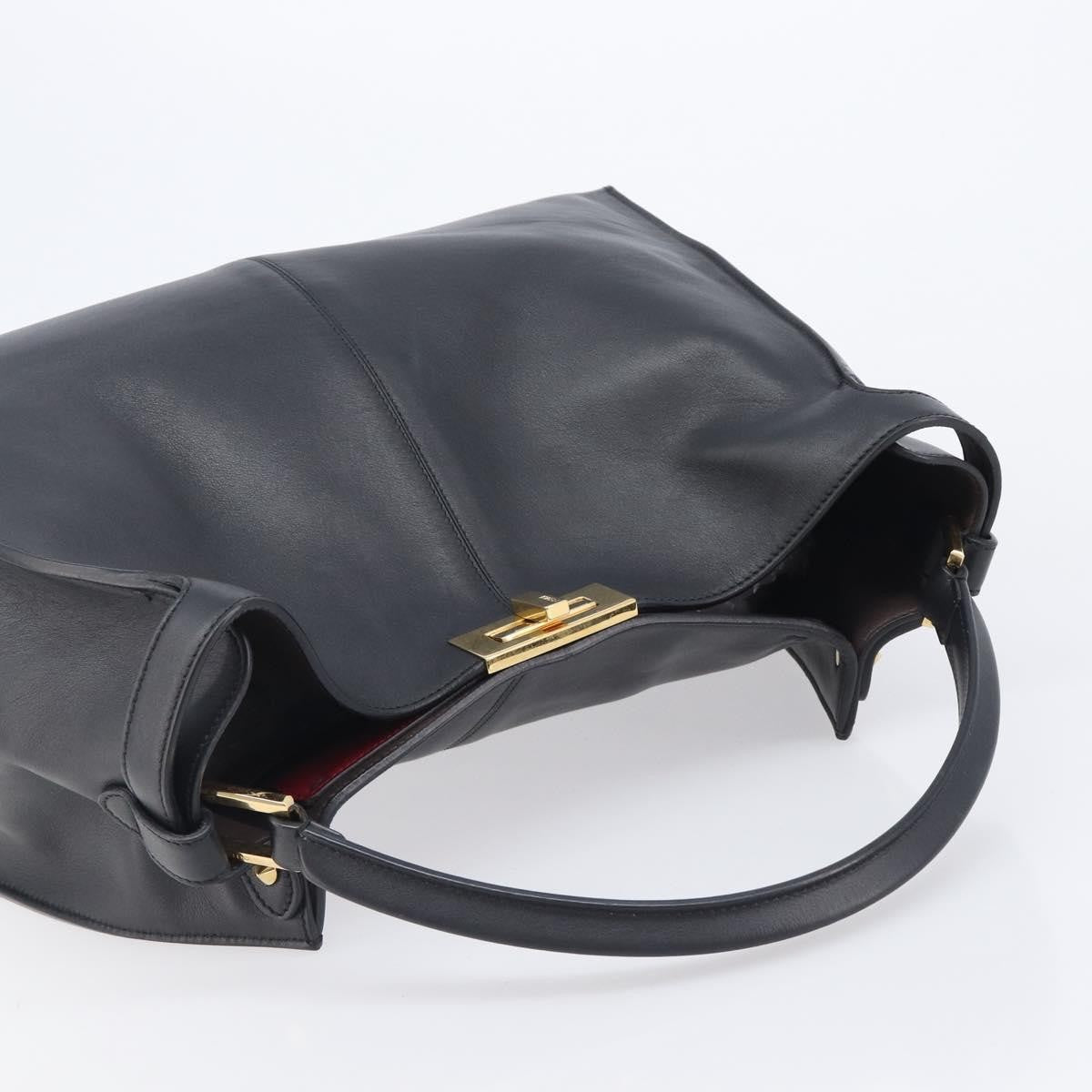 Fendi Peekaboo X-Lite Leather Black Leather Handbag (Pre-Owned)
