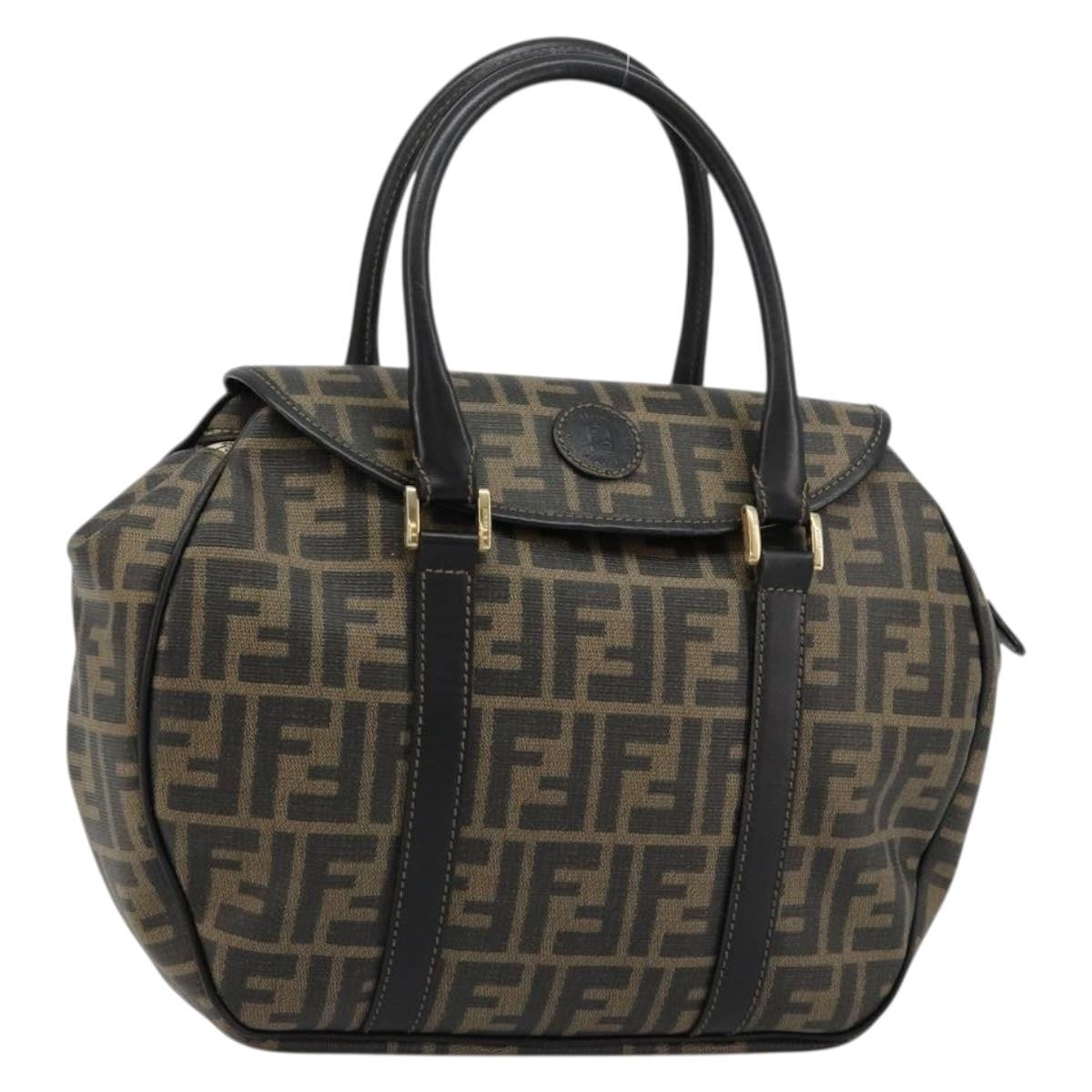Fendi Vintage Zucca Canvas Brown Canvas Tote Bag Bag (Pre-Owned)