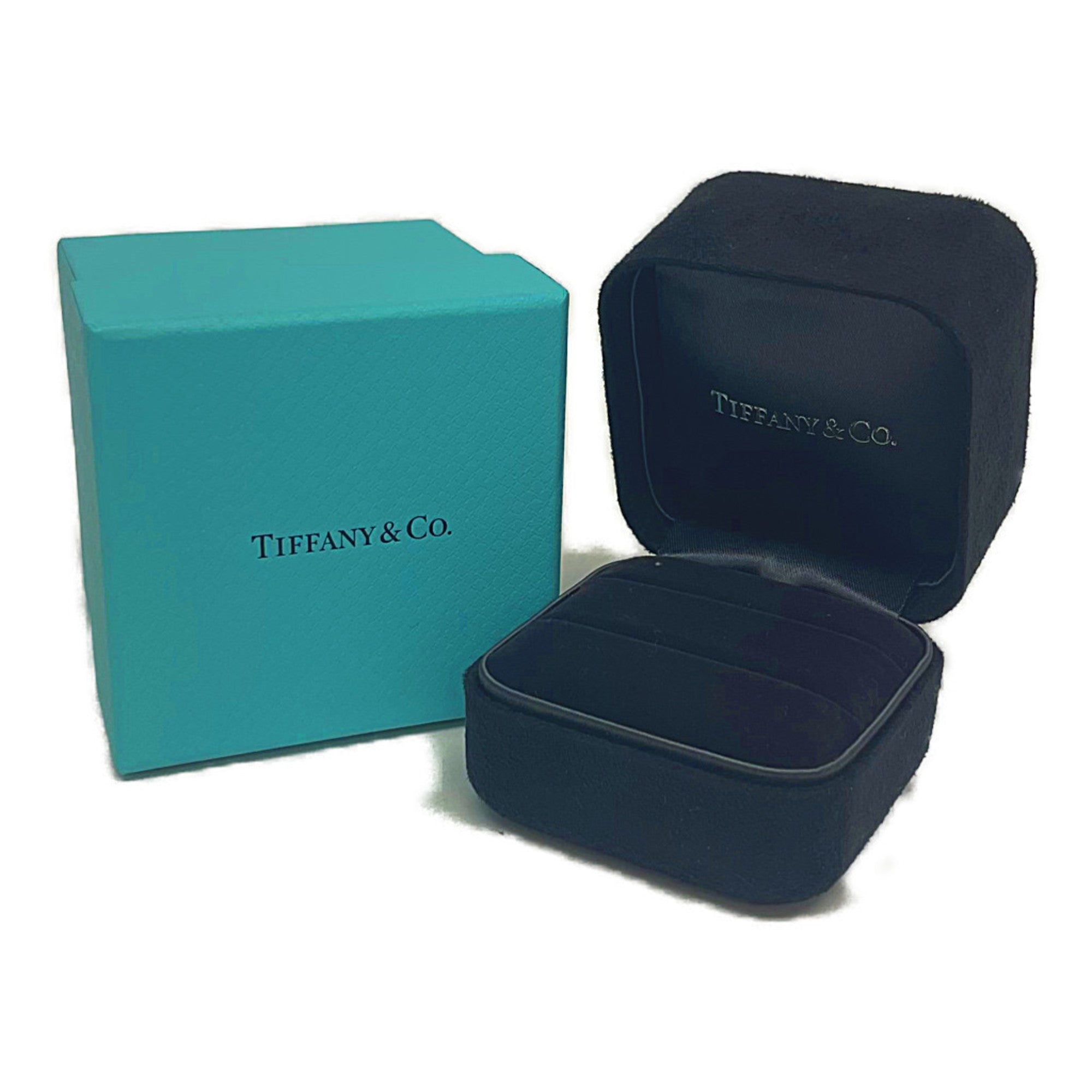 Tiffany & Co. Notes Wedding Band Platinum With Diamonds Silver Platinum Ring Jewelry (Pre-Owned)