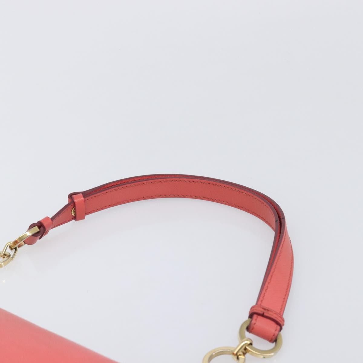 Salvatore Ferragamo Gancini Leather Pink Leather Shoulder Bag Bag (Pre-Owned)