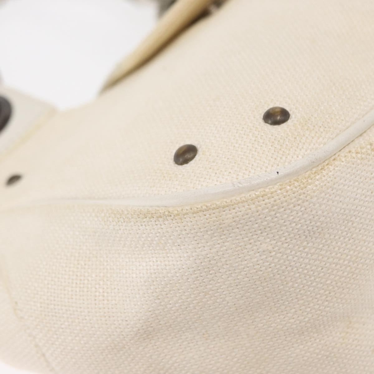 Chloe Vintage Leather White Canvas Handbag (Pre-Owned)