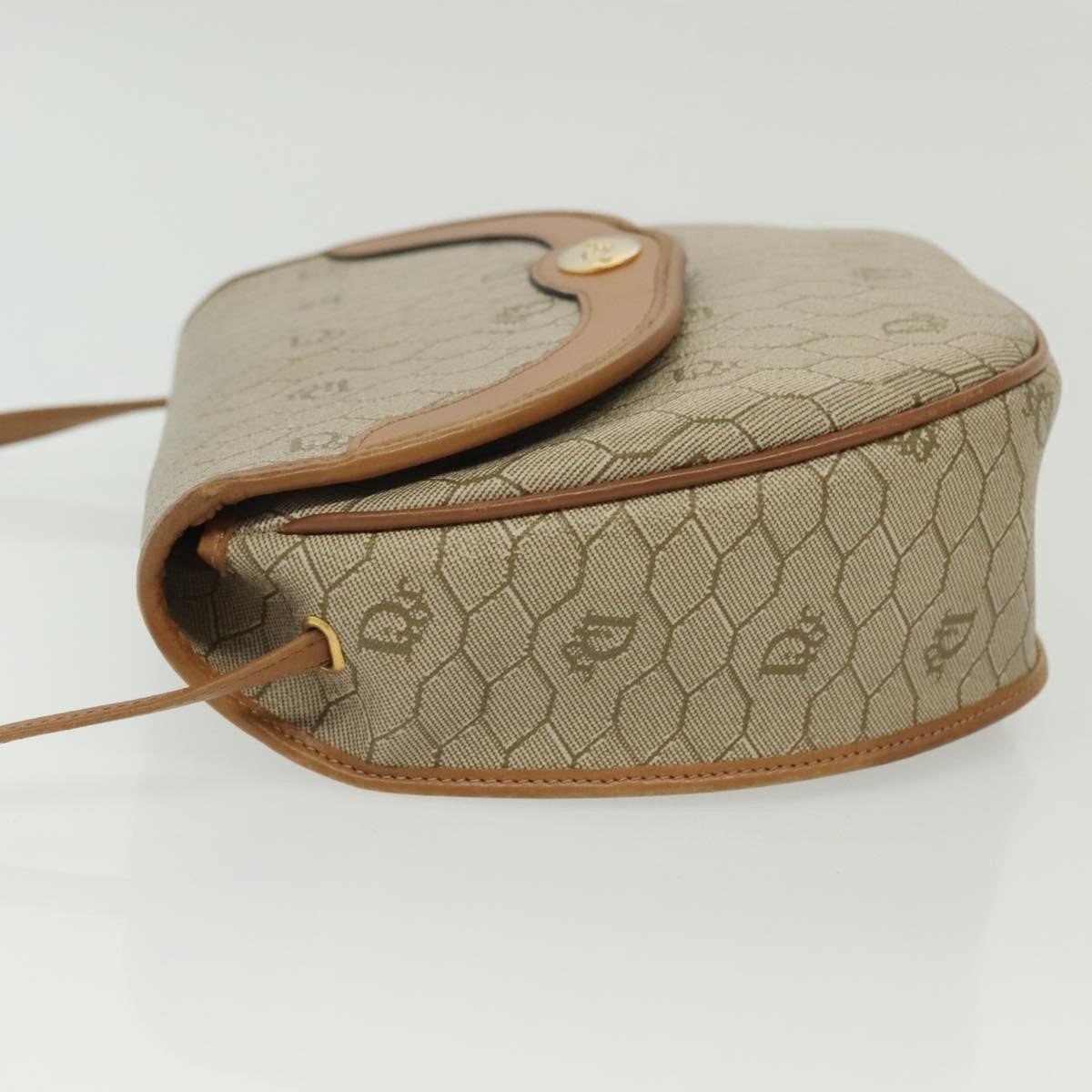 Christian Dior Vintage Honeycomb Canvas Beige Canvas Bag (Pre-Owned)