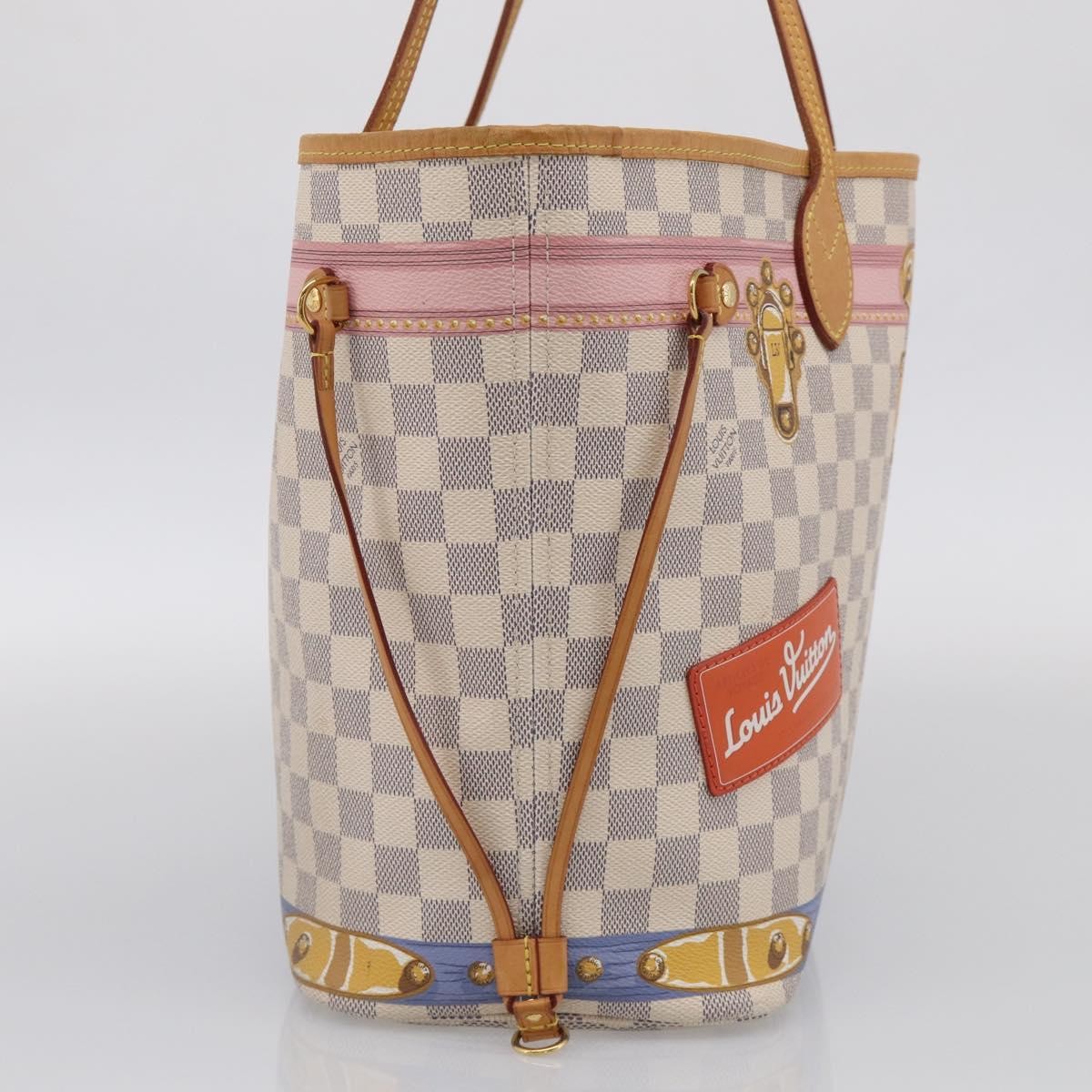 Louis Vuitton Neverfull Nm Limited Edition Damier Summer Trunks Multicolour Canvas Tote Bag Bag (Pre-Owned)
