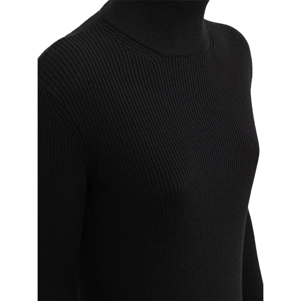 Bottega Veneta Black Wool Long Women's Dress