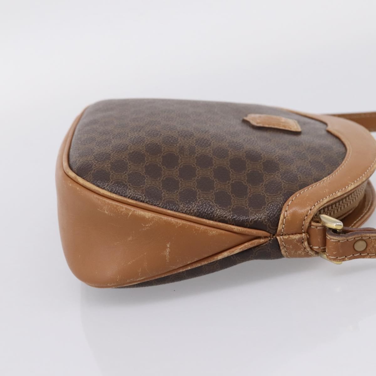 Celine Macadam Shoulder Canvas Brown Canvas Crossbody Bag Bag (Pre-Owned)