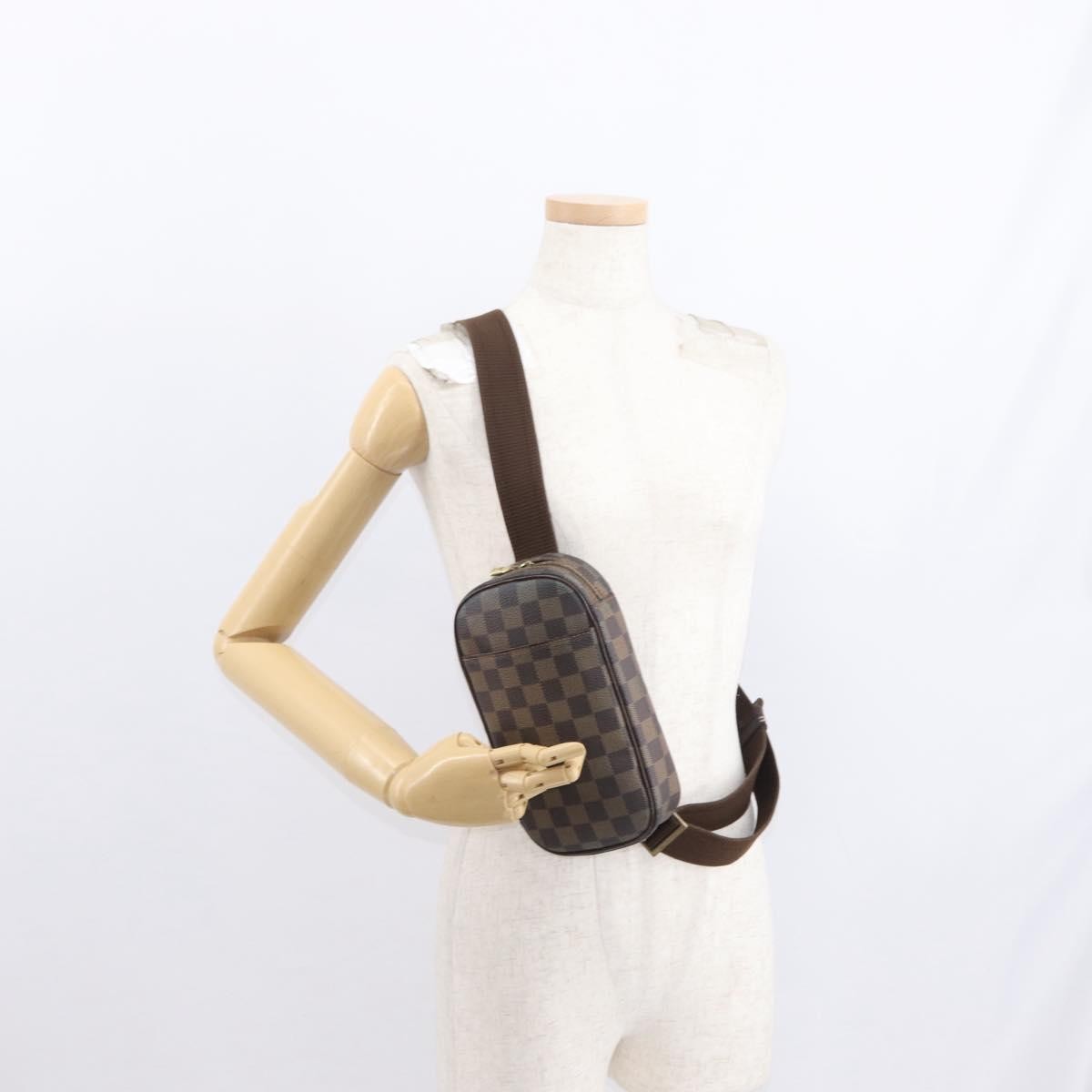 Louis Vuitton Pochette Gange Damier Brown Canvas Clutche & Pouche Bag (Pre-Owned)