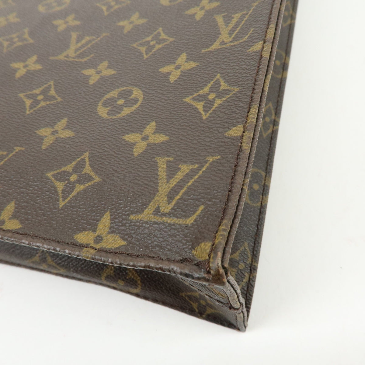 Louis Vuitton Vintage Sac Plat Monogram Canvas Brown Canvas Handbag (Pre-Owned)