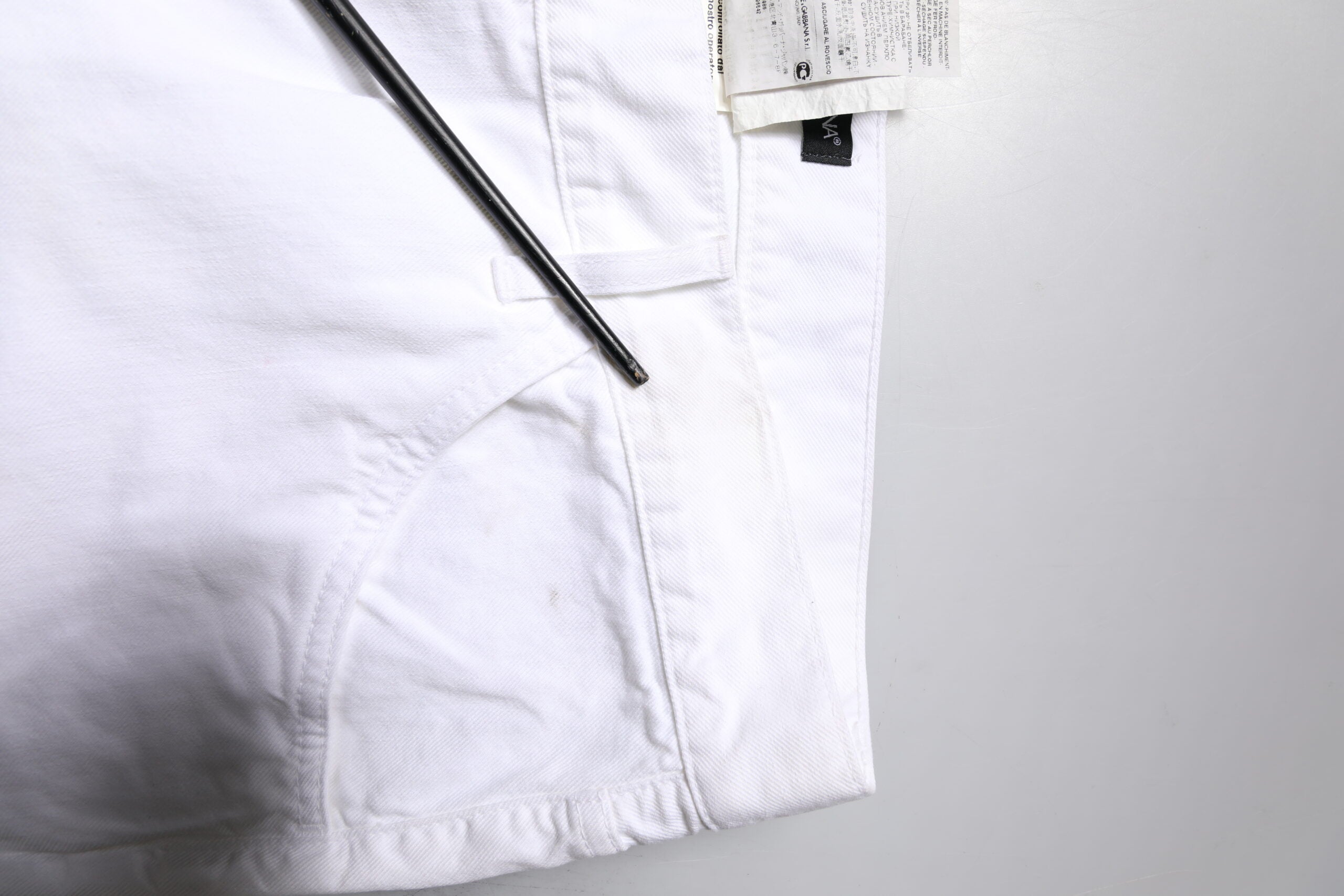 Dolce & Gabbana White Cotton Straight Men Denim Men's Jeans (Pre-Owned)
