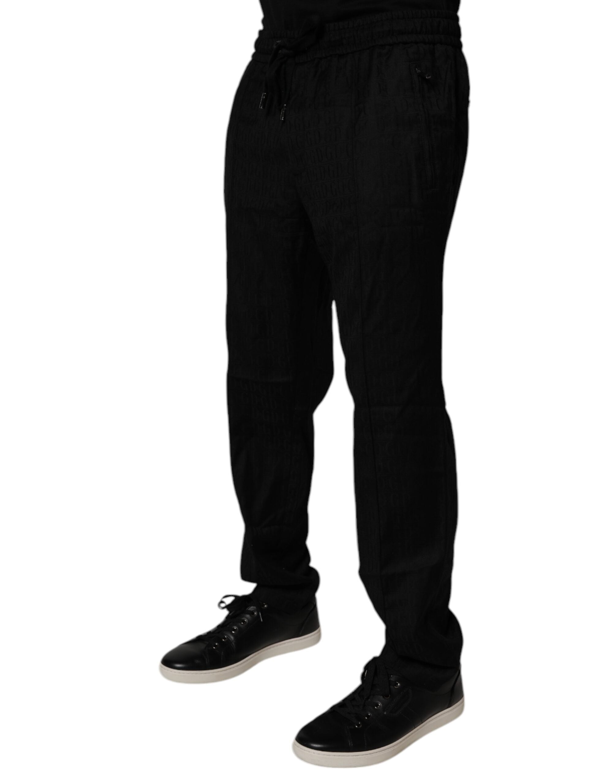 Dolce & Gabbana Black Wool Jogger SweatMen's Men's Pants (Pre-Owned)