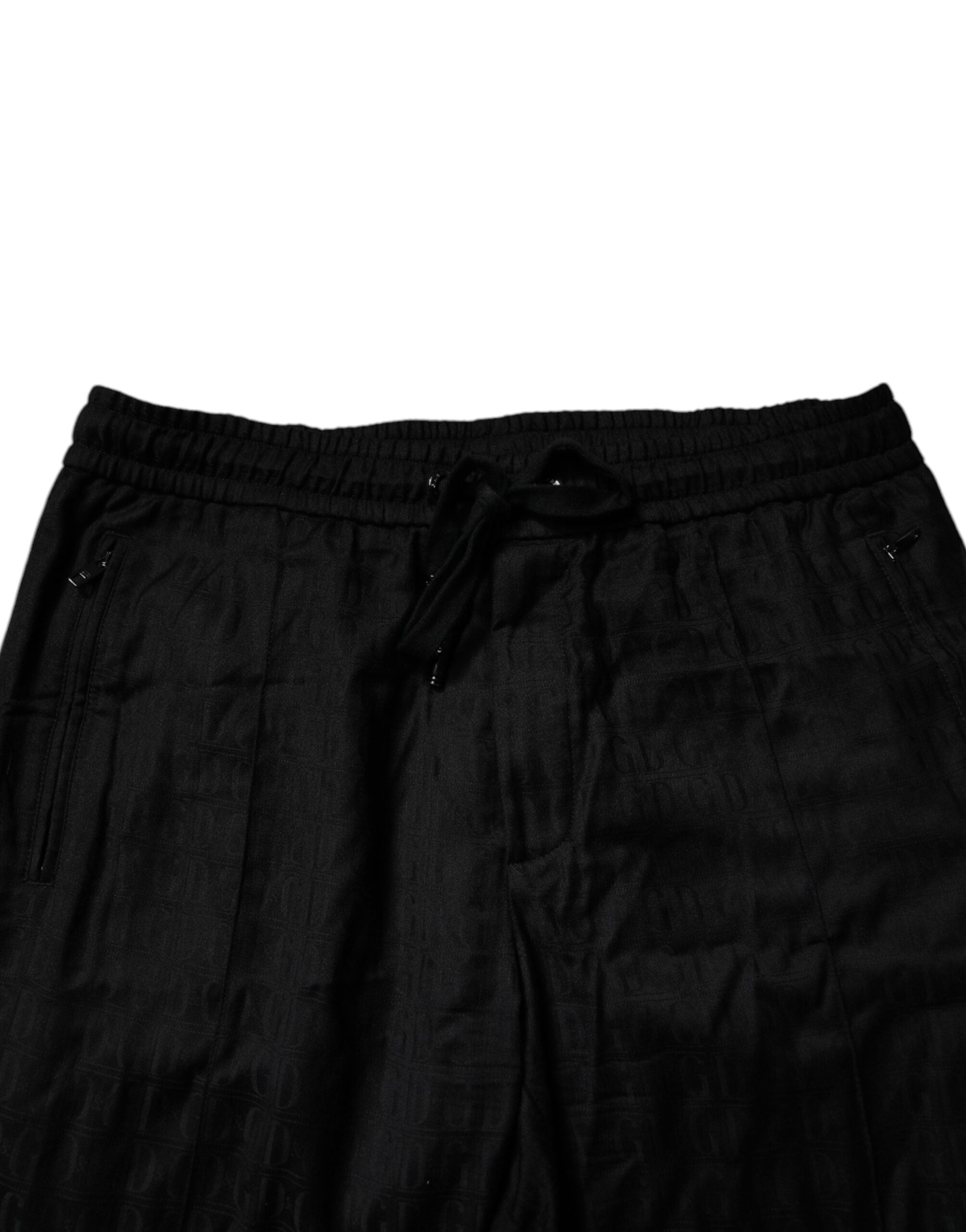 Dolce & Gabbana Black Wool Jogger SweatMen's Men's Pants (Pre-Owned)