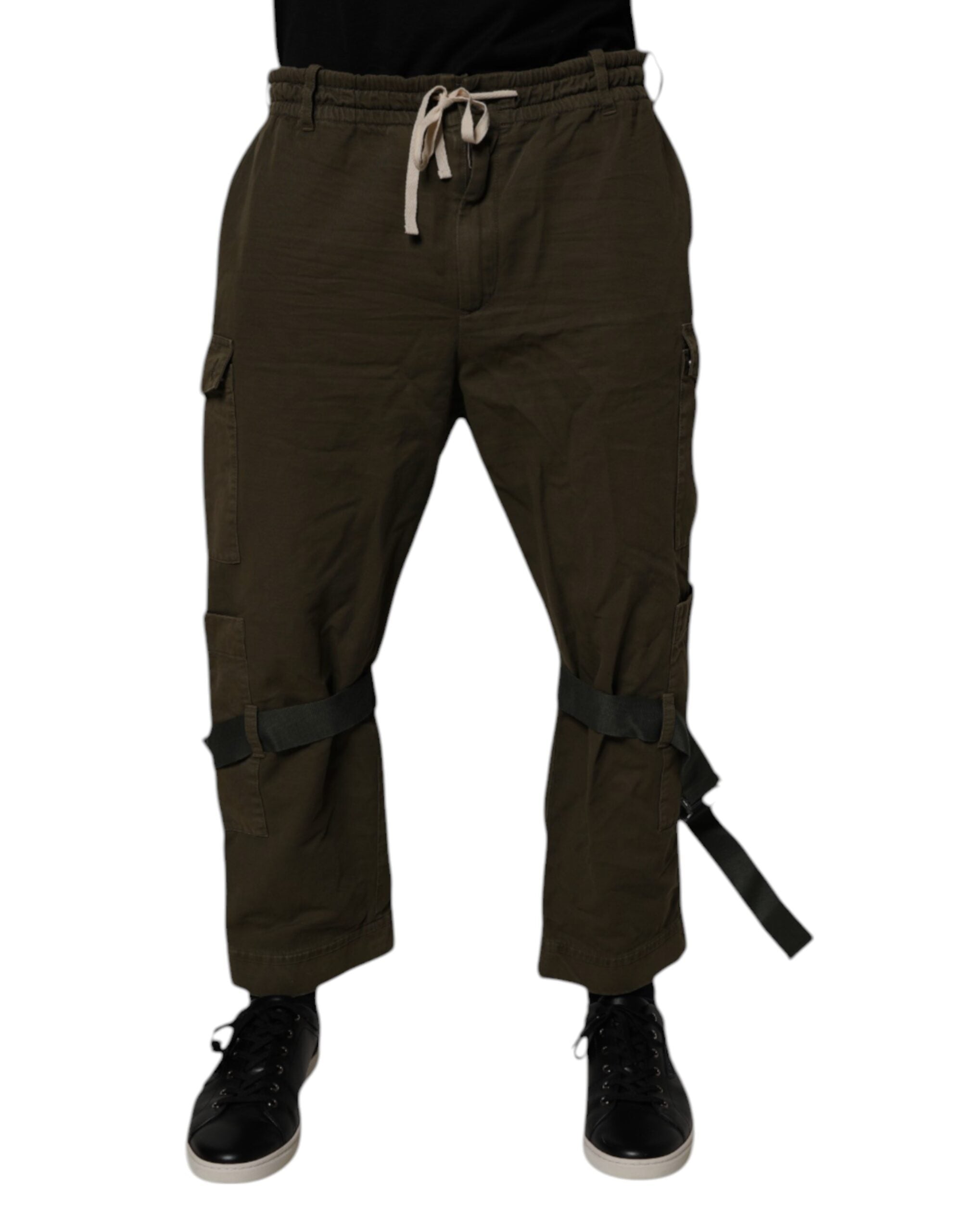 Dolce & Gabbana Brown Cotton Stretch Cargo Men's Pants