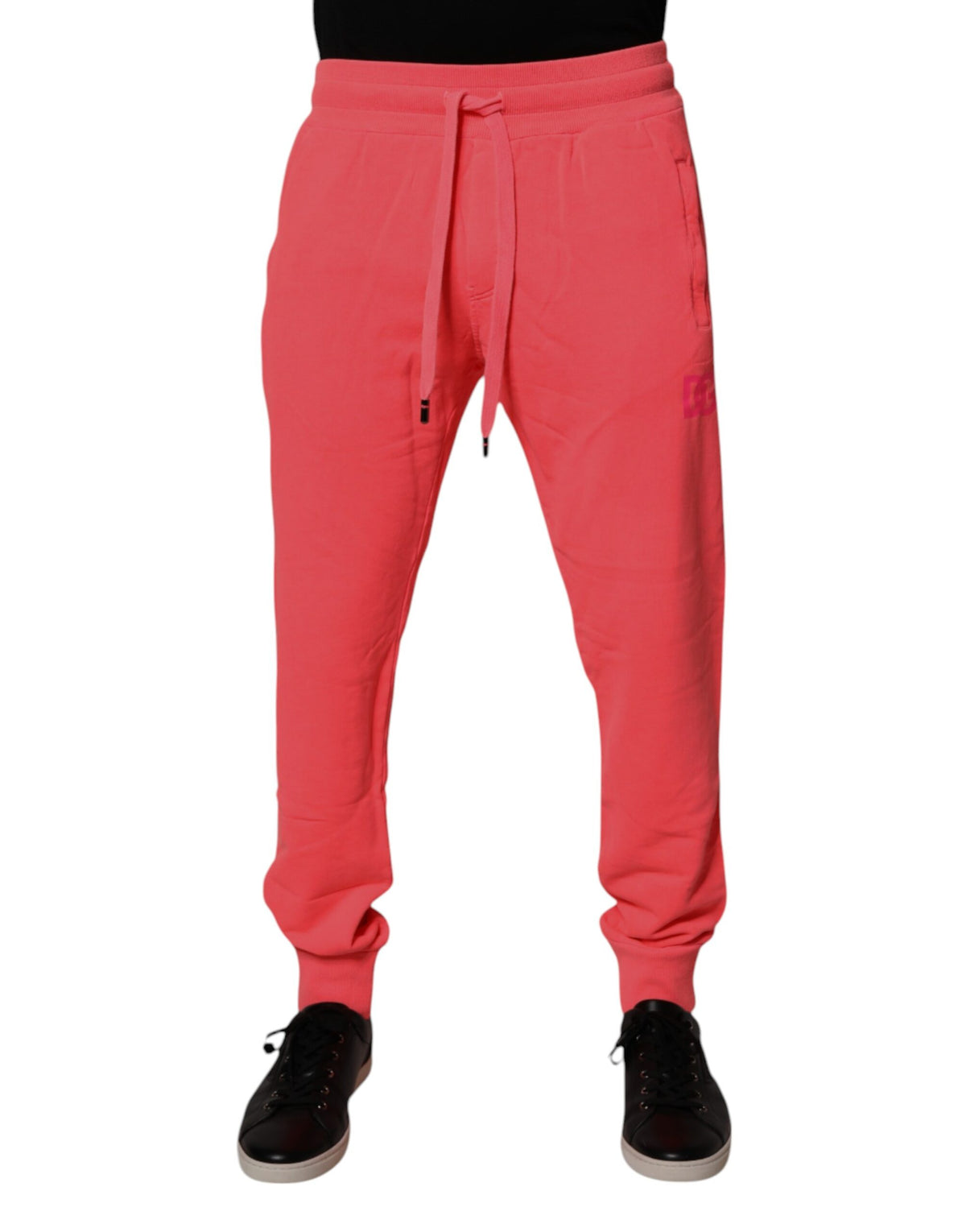 Dolce & Gabbana Neon Red Cotton Jogger Men SweatMen's Men's Pants (Pre-Owned)