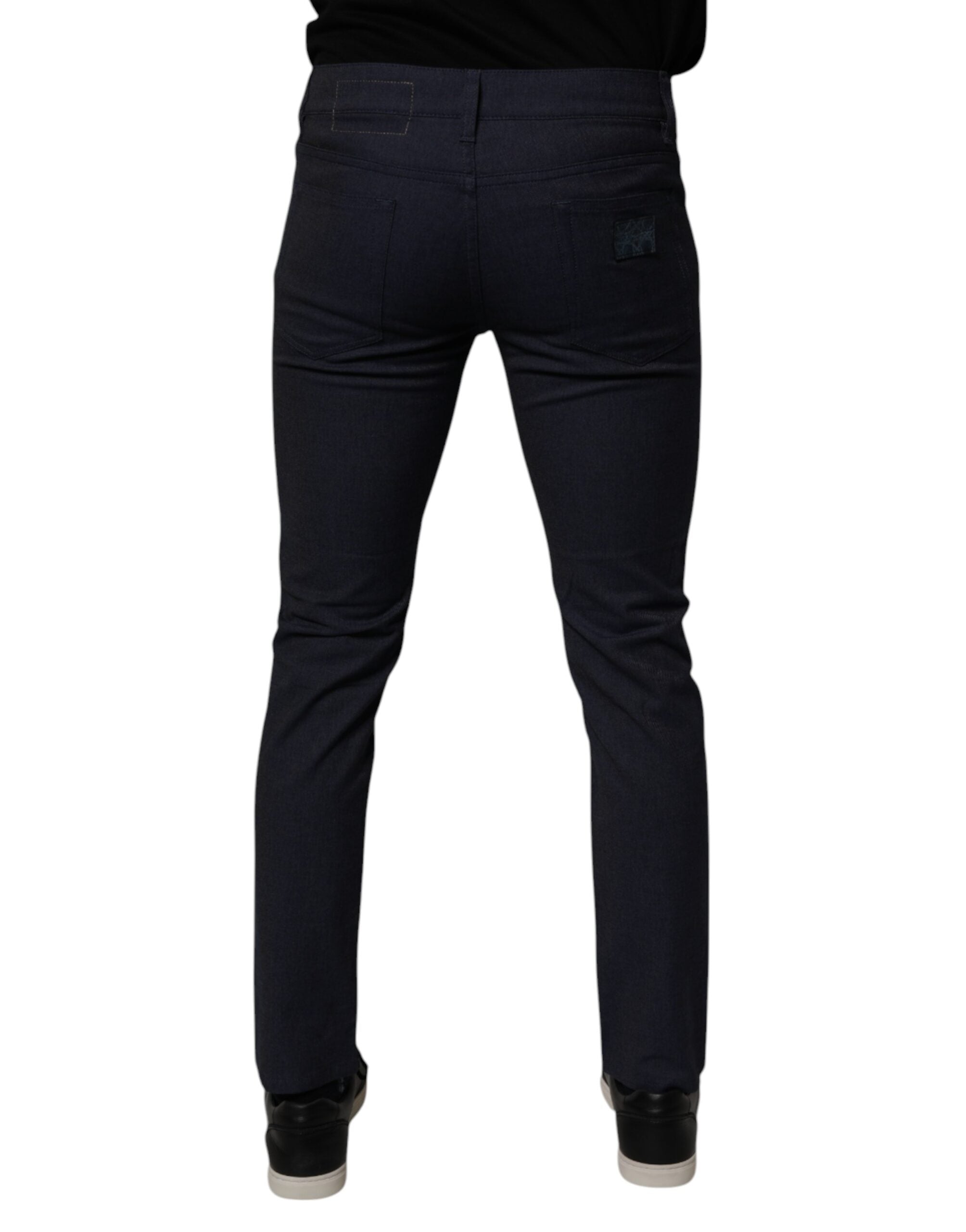 Dolce & Gabbana Dark Blue Cotton Stretch Skinny Denim Men's Jeans