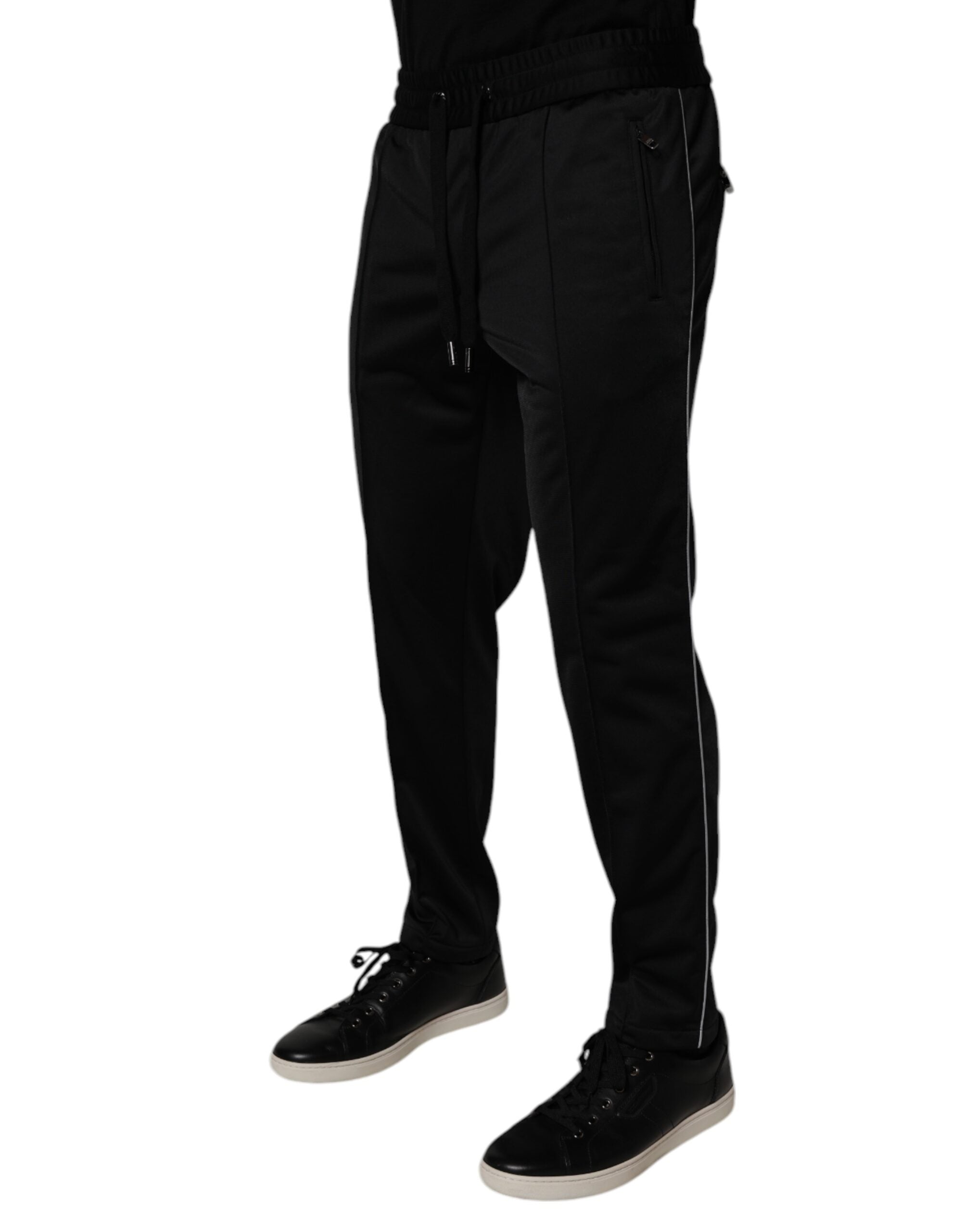 Dolce & Gabbana Black Polyester Men Jogger SweatMen's Men's Pants