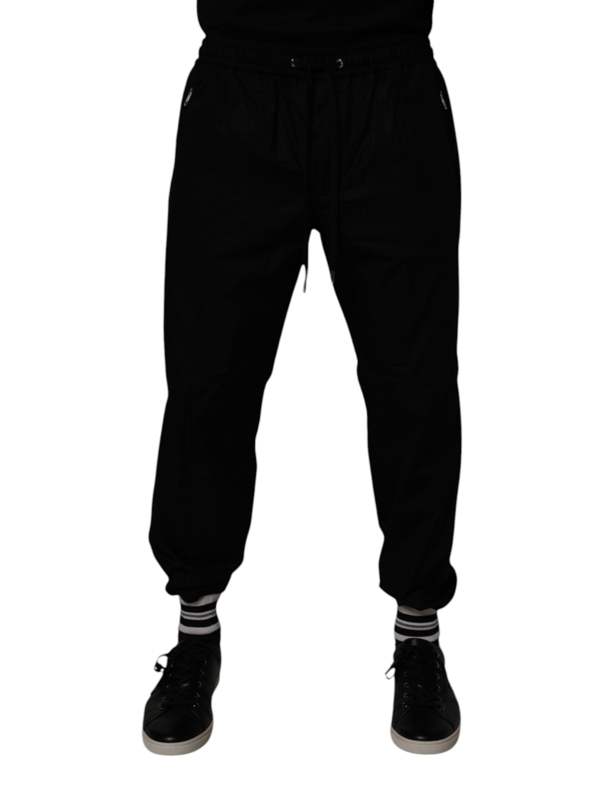 Dolce & Gabbana Black Cotton Men Jogger SweatMen's Men's Pants