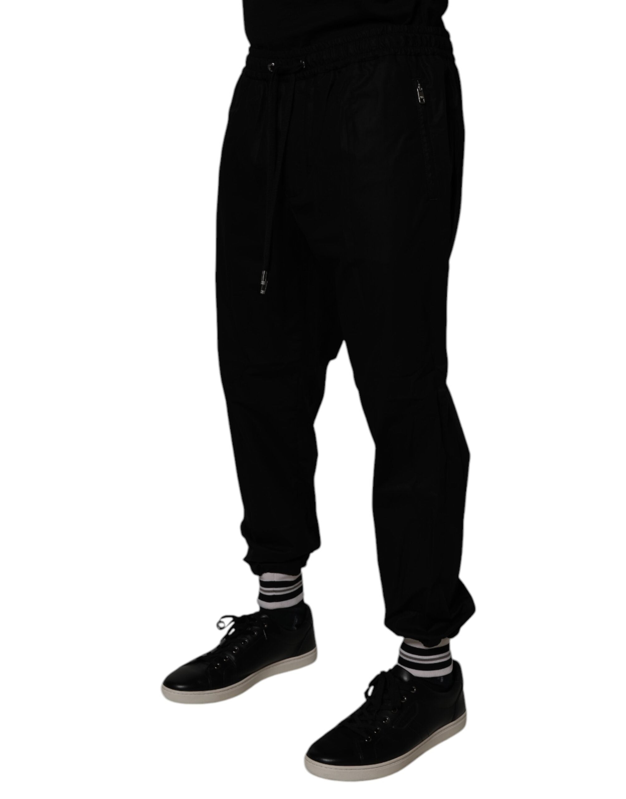 Dolce & Gabbana Black Cotton Men Jogger SweatMen's Men's Pants