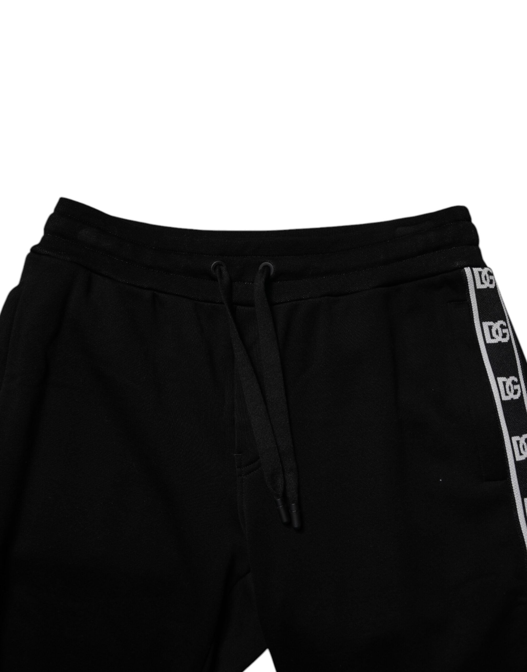 Dolce & Gabbana Black Cotton Blend Cropped SweatMen's Men's Pants