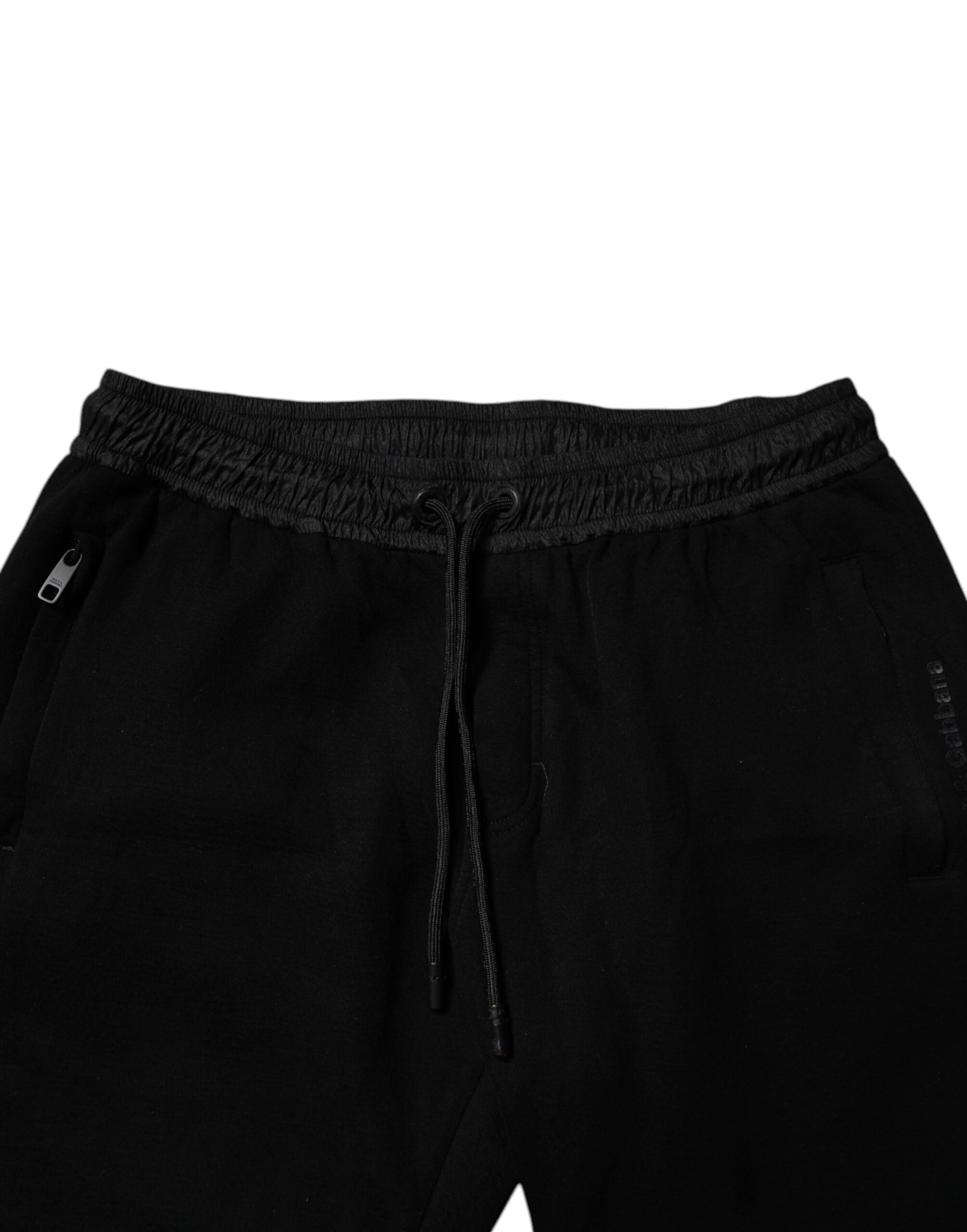 Dolce & Gabbana Black Cotton Blend Men Jogger SweatMen's Men's Pants (Pre-Owned)