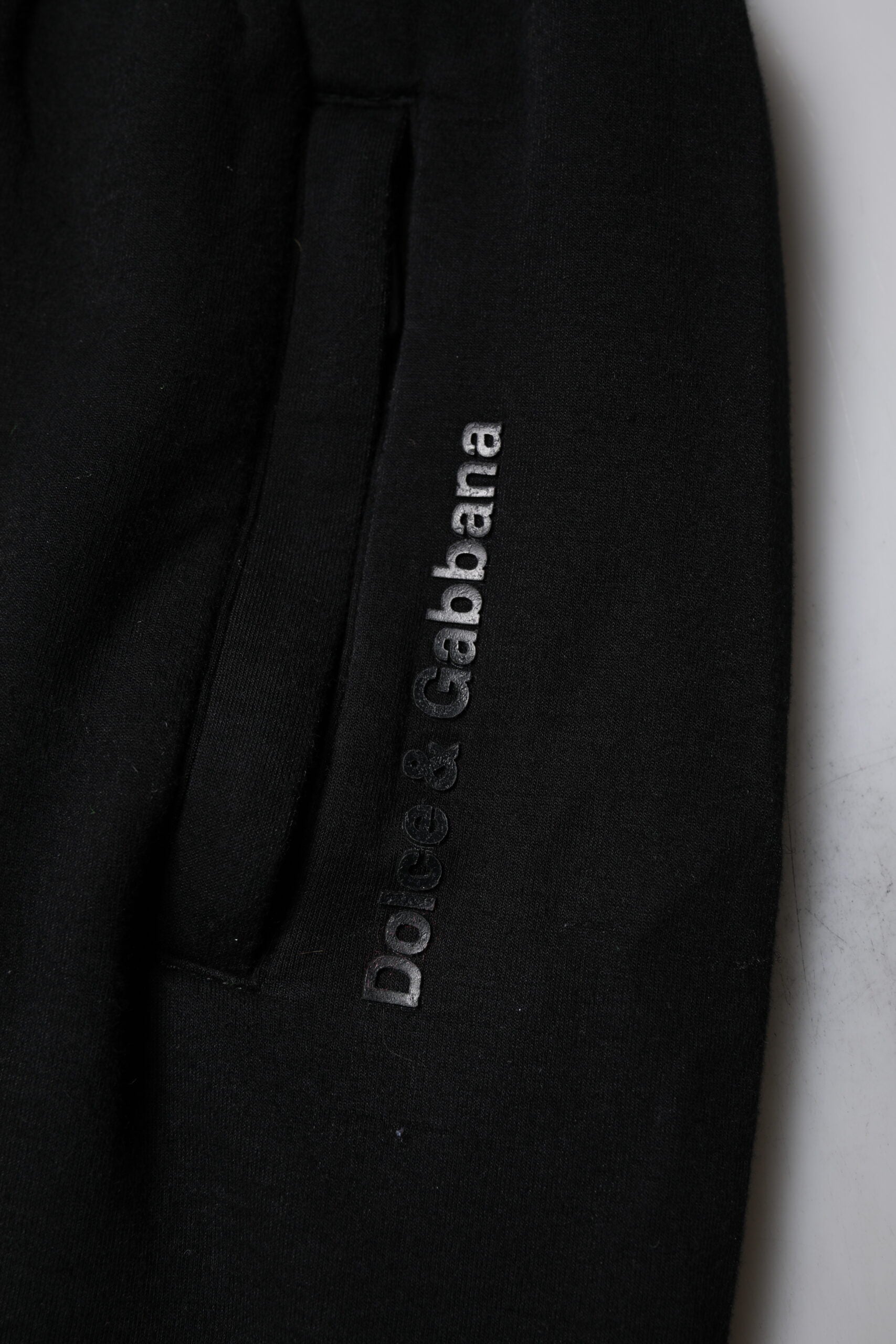 Dolce & Gabbana Black Cotton Blend Men Jogger SweatMen's Men's Pants (Pre-Owned)